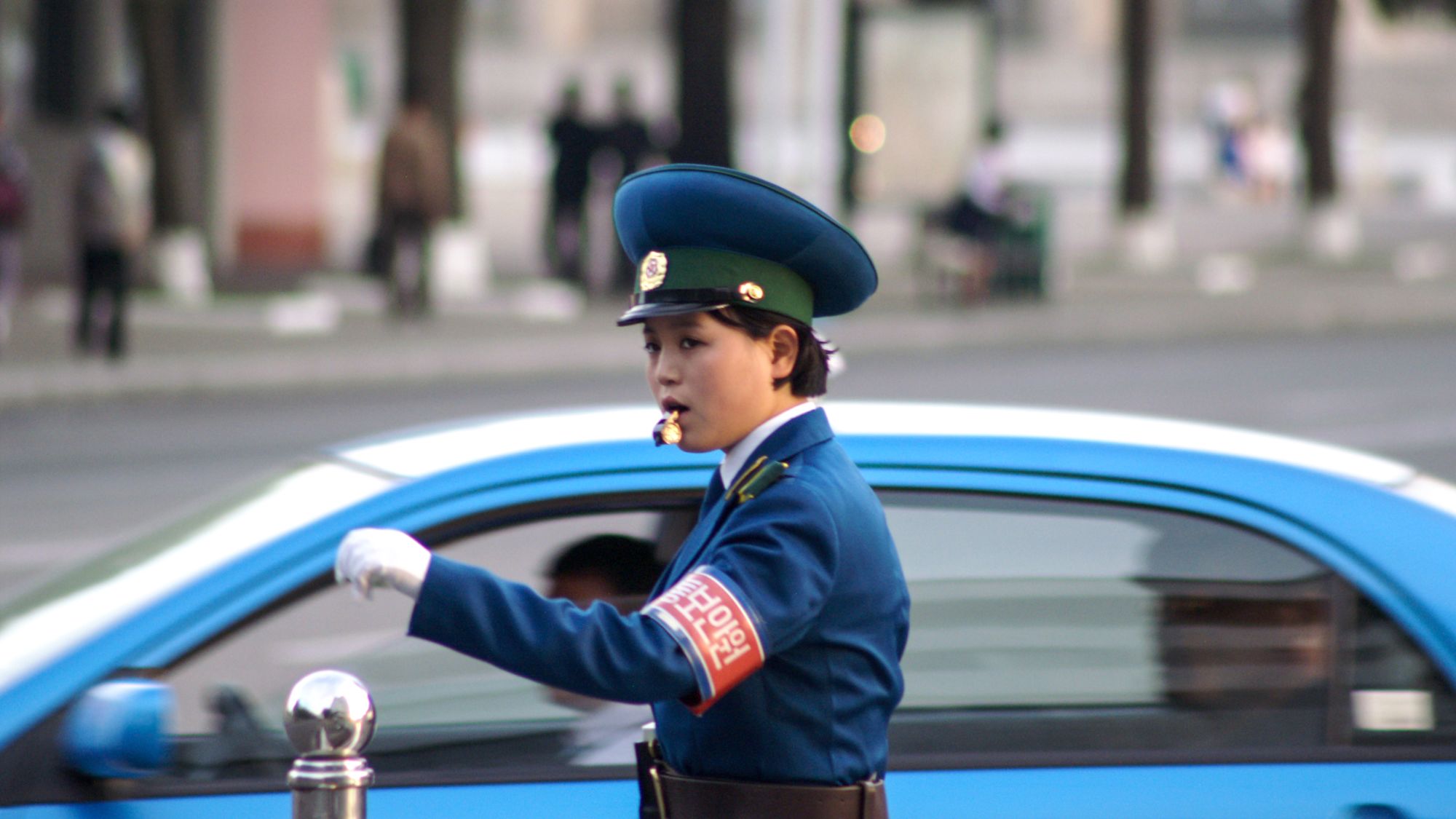 Circuit compact en Corée du Nord de Pyongyang: Traffic Warden Lady