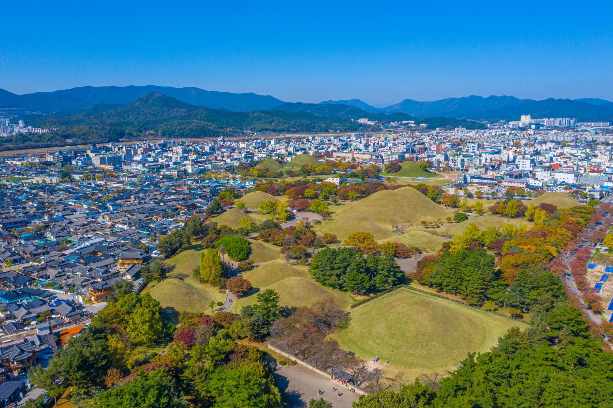 Découverte active de la Corée du Sud de Séoul: Tumuli Park and aerial view of Gyeongju