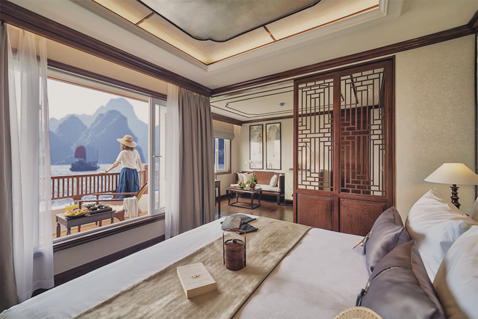 Mystische Lan Ha Bucht Kreuzfahrt mit «Ginger» ab Hanoi: Heritage Line - LH Ginger Junior Suite
