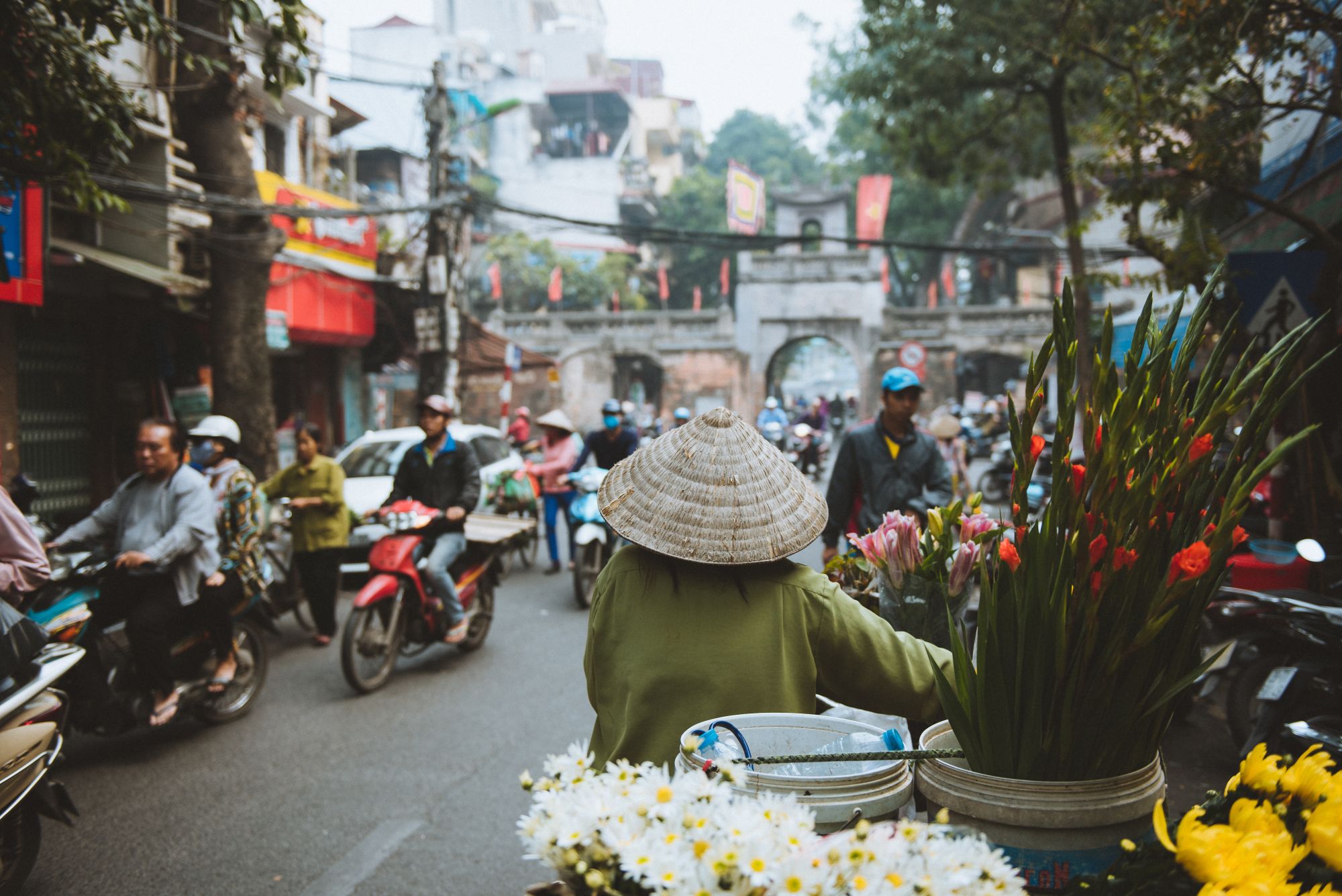 Grand voyage en Indochine – partie Vietnam de Hanoi: Hanoi: Street Scene