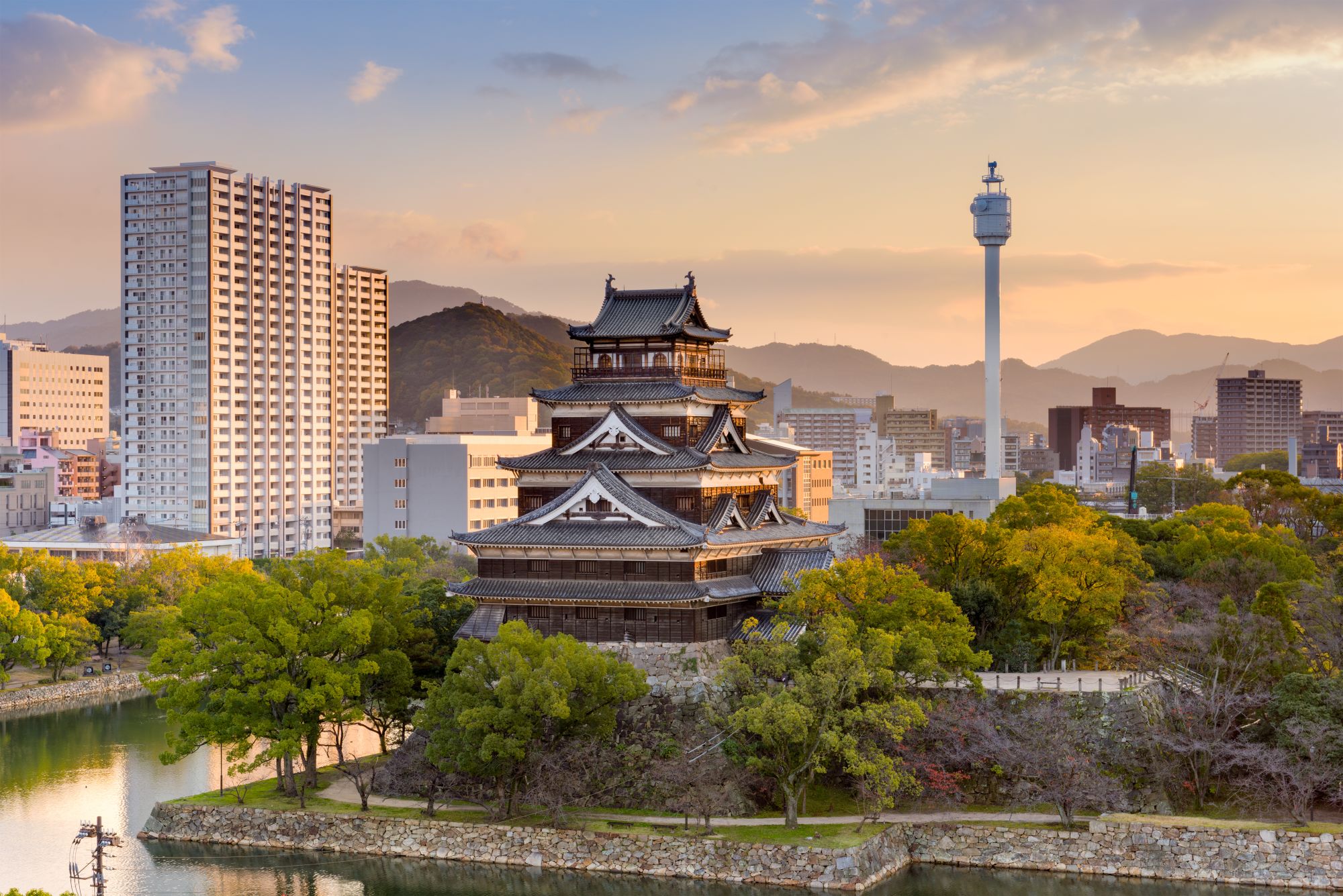 Les hauts lieux du Japon de Tokyo: Hiroshima cityscape at the castle