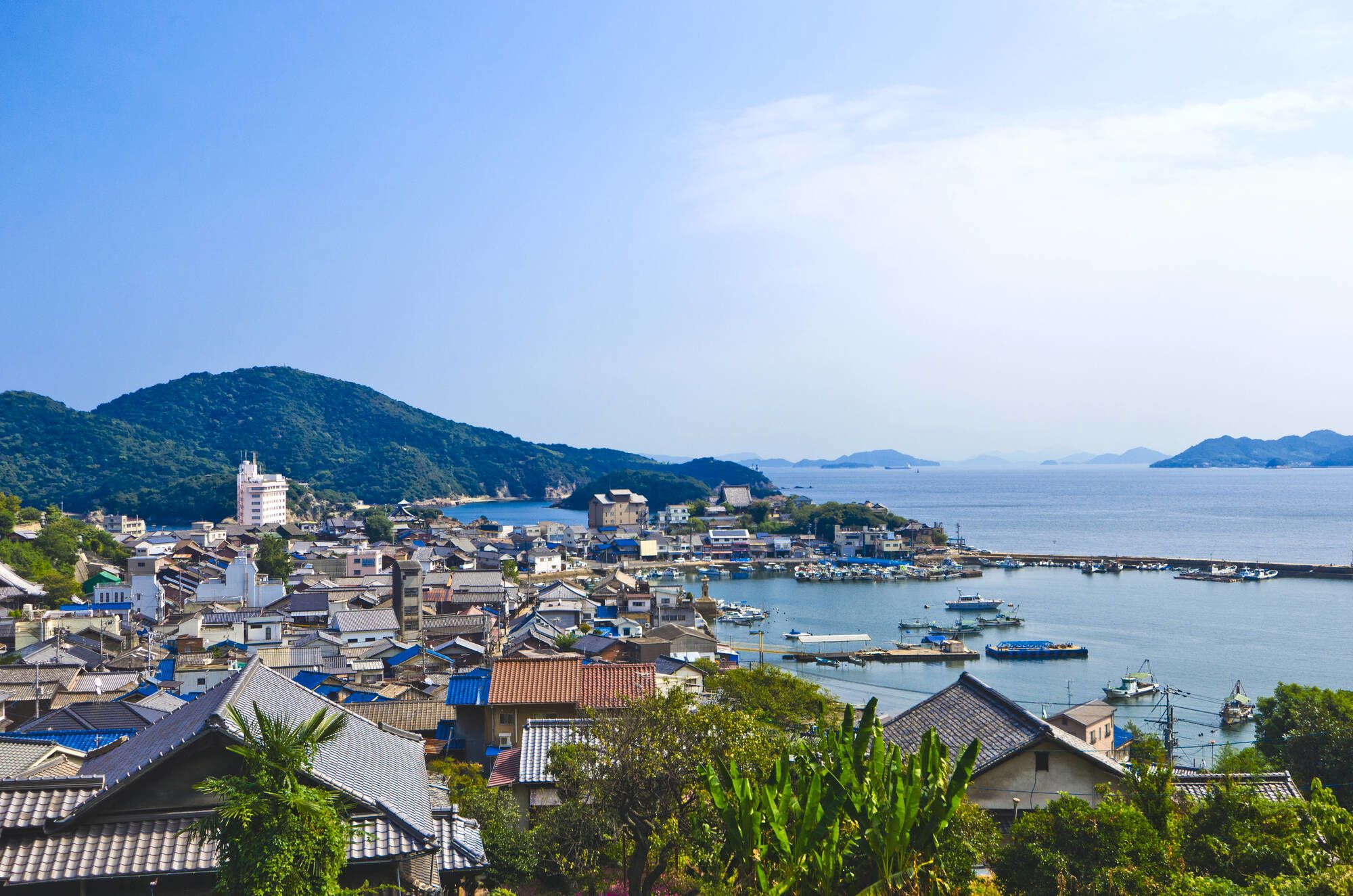 Hiroshima & die Schätze des Seto-Binnenmeers ab Kyoto: Aerial view of Tomonoura town