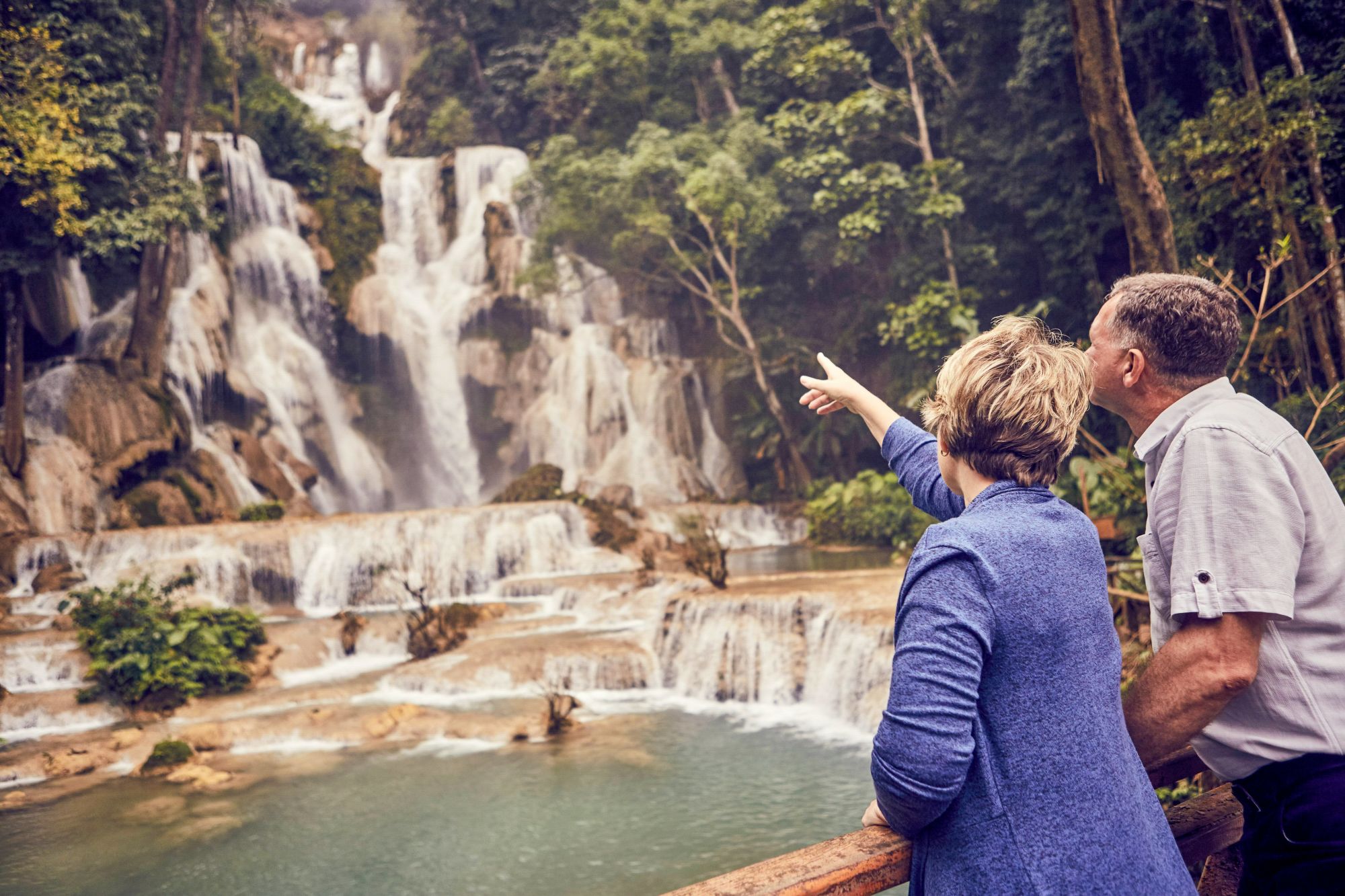 Flusskreuzfahrt mit der «Mekong Star» ab Chiang Rai: Kuang Si waterfall
