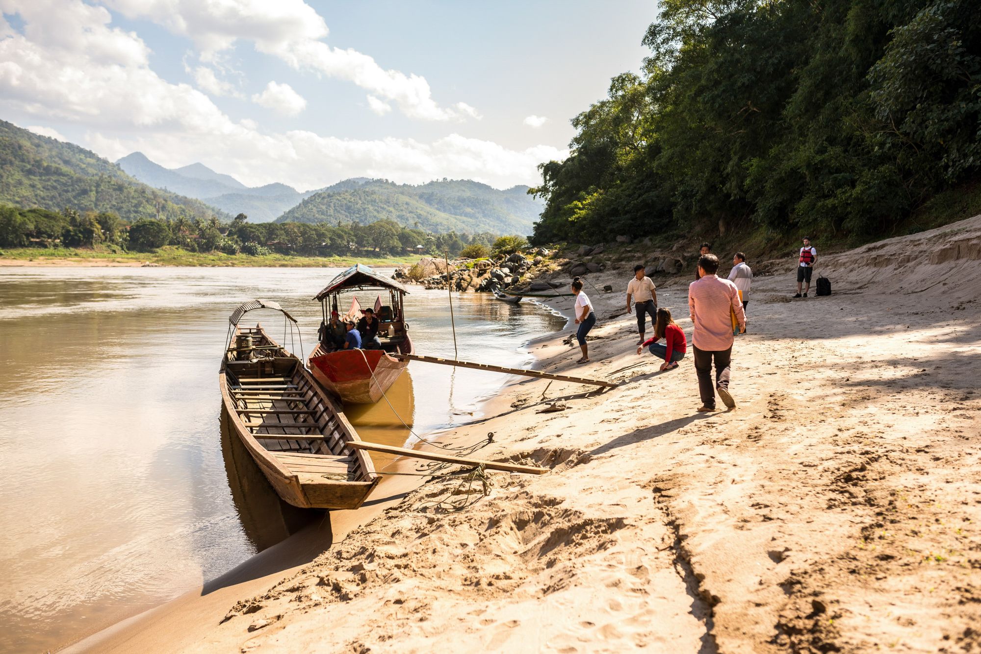 Flusskreuzfahrt mit der «Mekong Star» ab Chiang Rai: Mekong riverbank