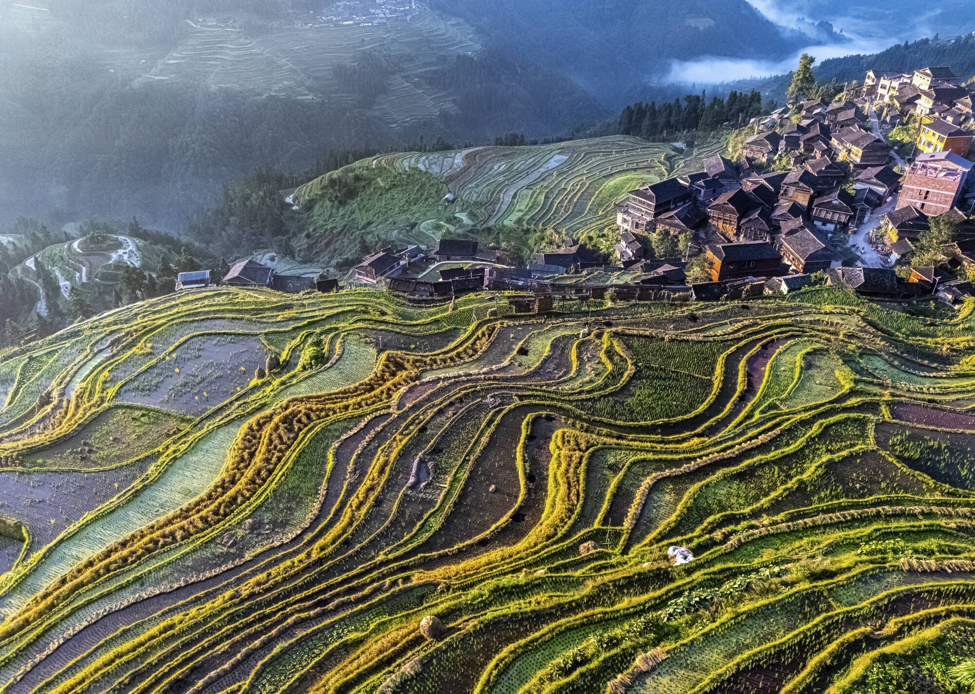 Magische Landschaften & lebendige Traditionen ab Guiyang: Jiabang Rice Terraces
