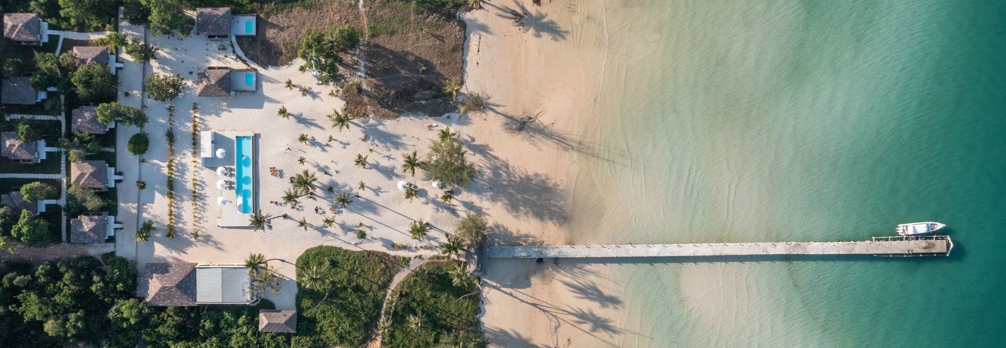 Anaya Koh Rong: Pier from above