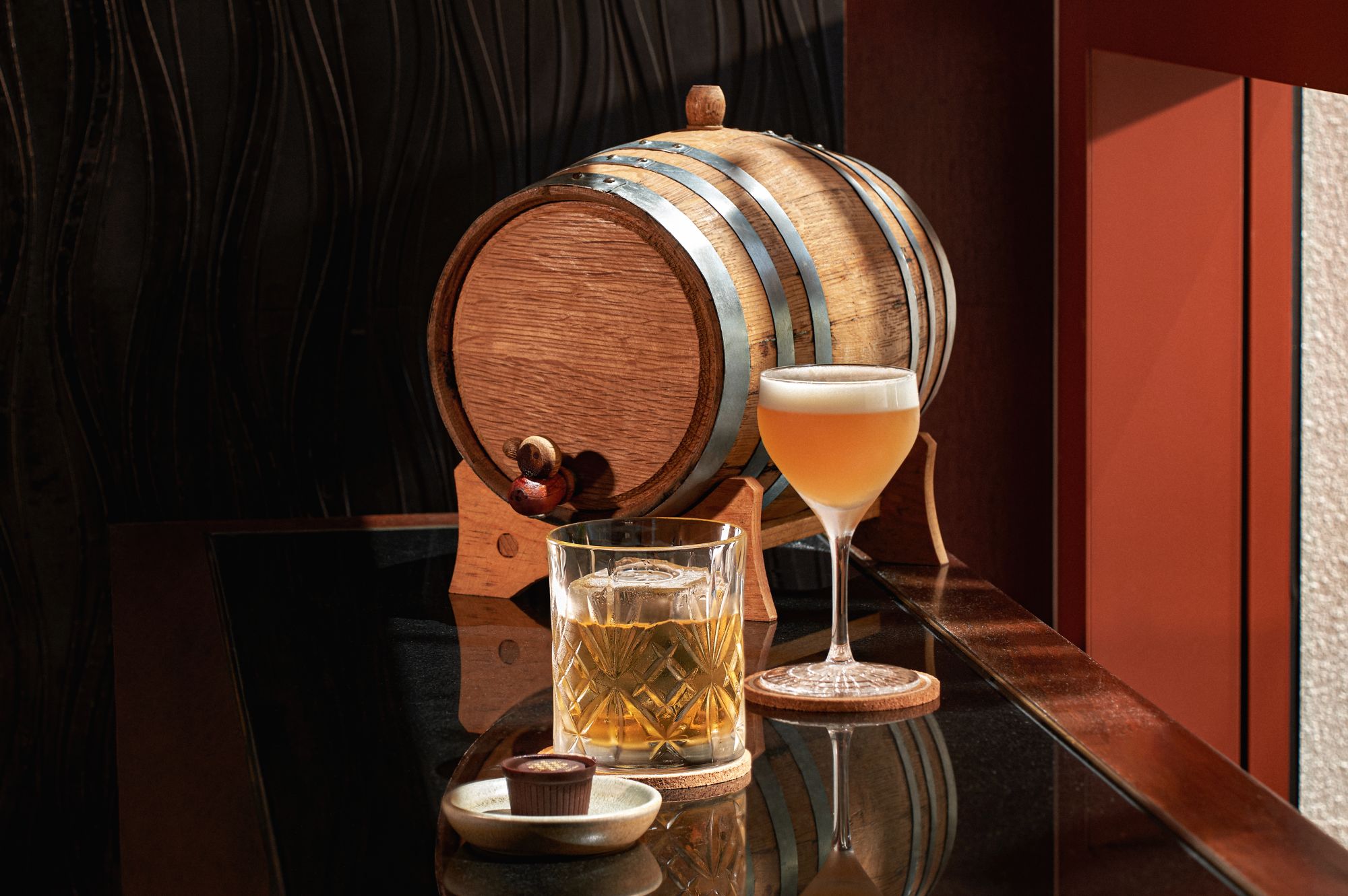Capella Singapore in Singapur: Bob's Bar | Navegante Old Fashion and Navegante Sour