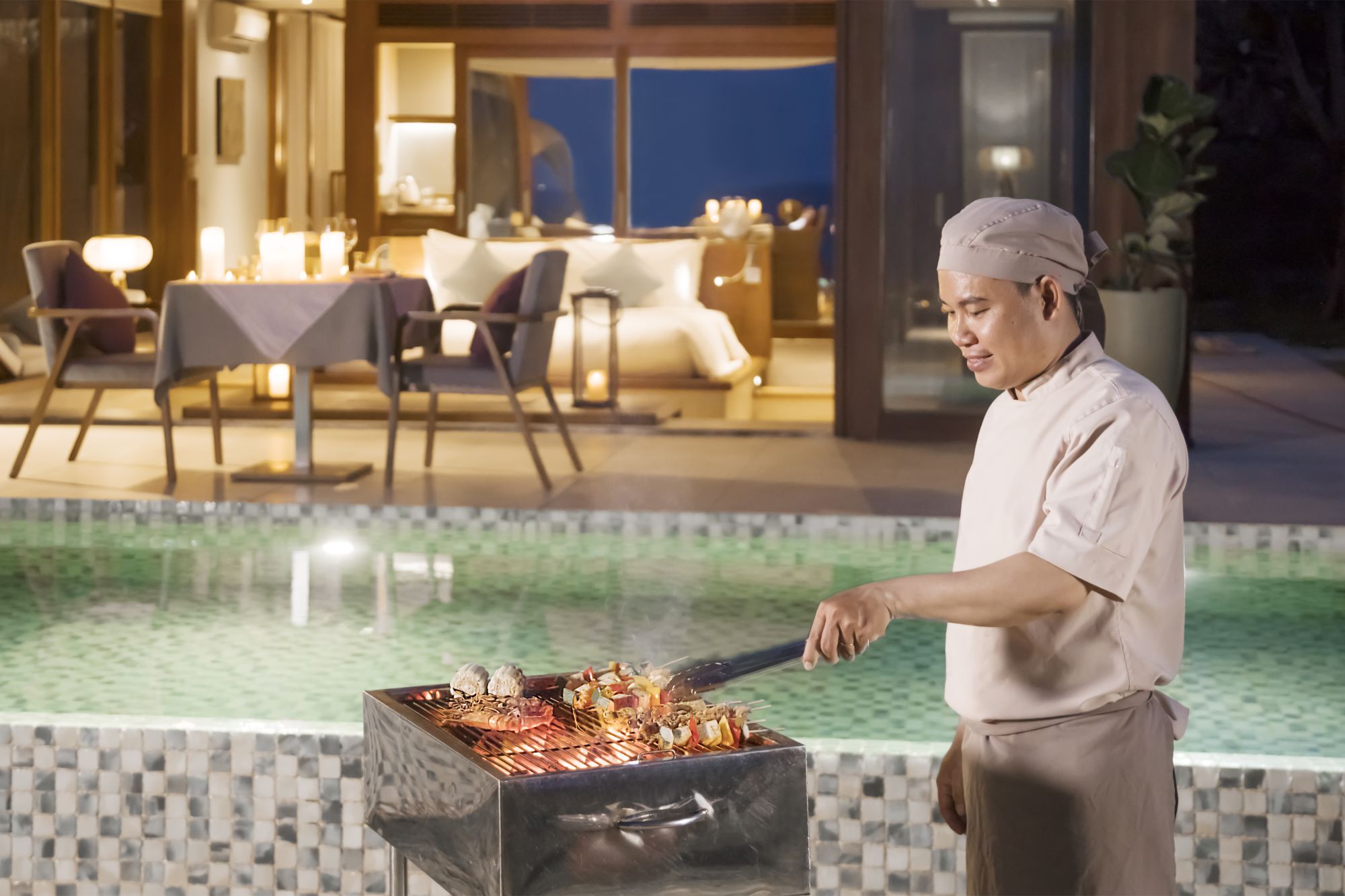 Fusion Resort Cam Ranh à Nha Trang: dining in room
