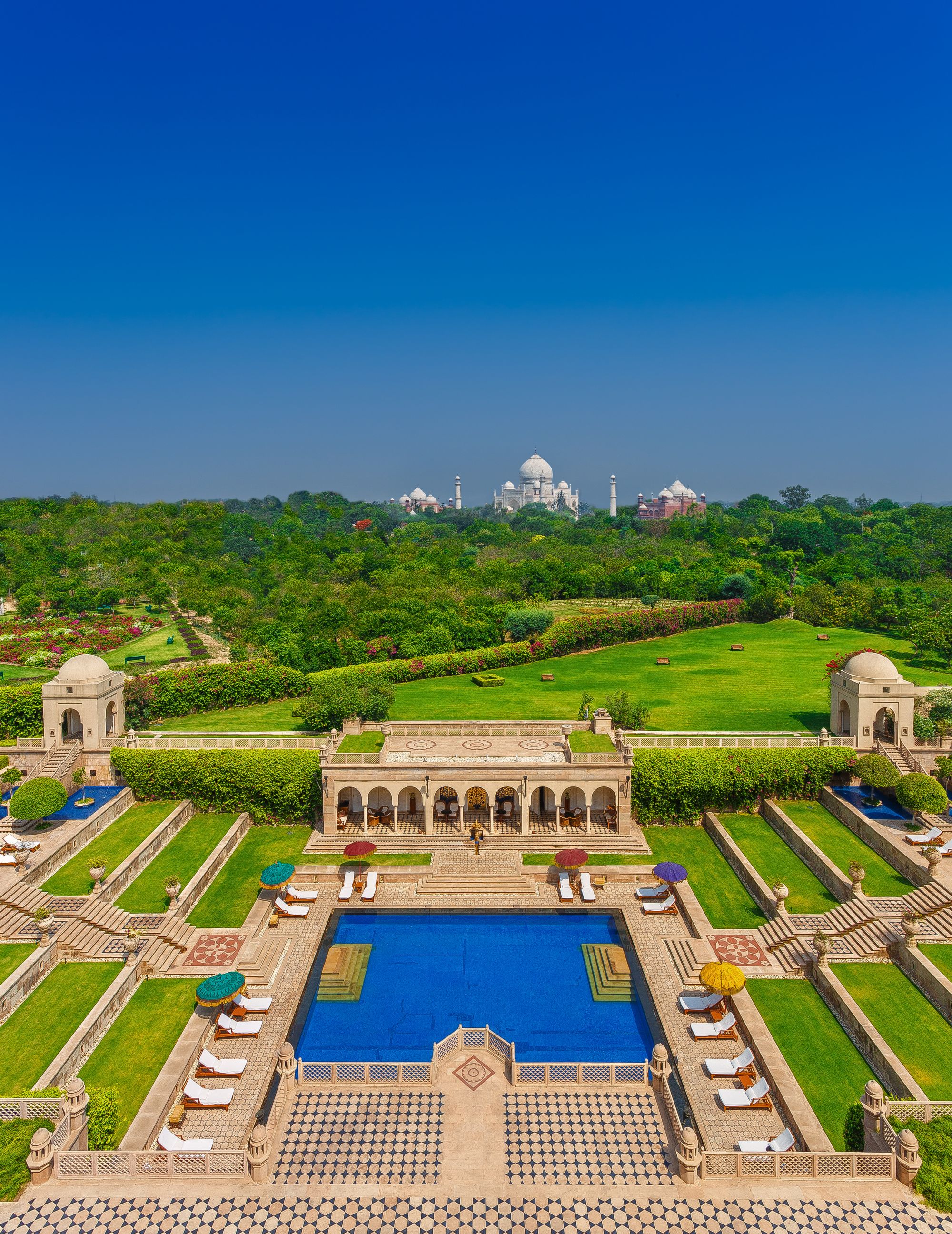 The Oberoi Amarvilas in Agra: Aerial View