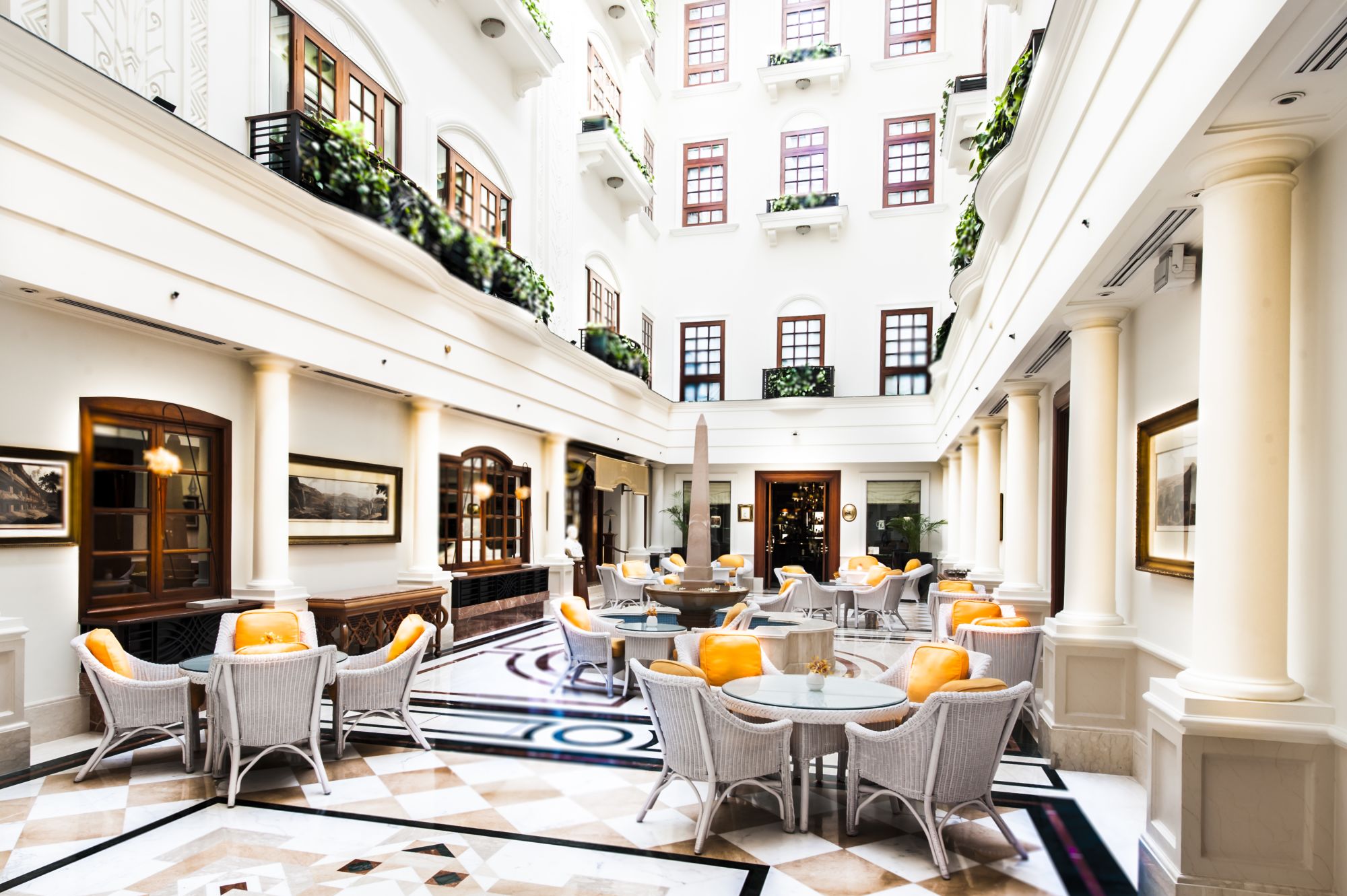 The Imperial New Delhi: The Atrium- Tea Lounge with natural light