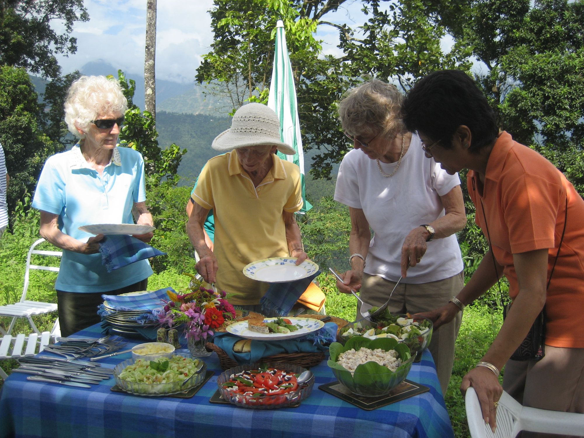 Glenburn Tea Estate à Darjeeling:  food at a picnic