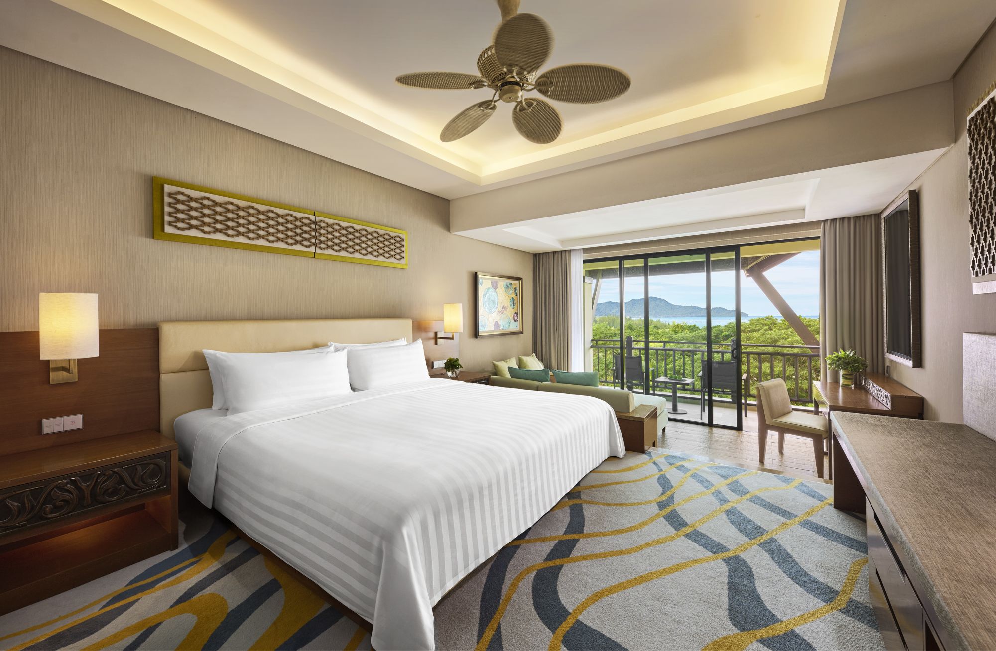 Shangri-La Rasa Ria à Kota Kinabalu: Deluxe Sea View / Garden Wing | King