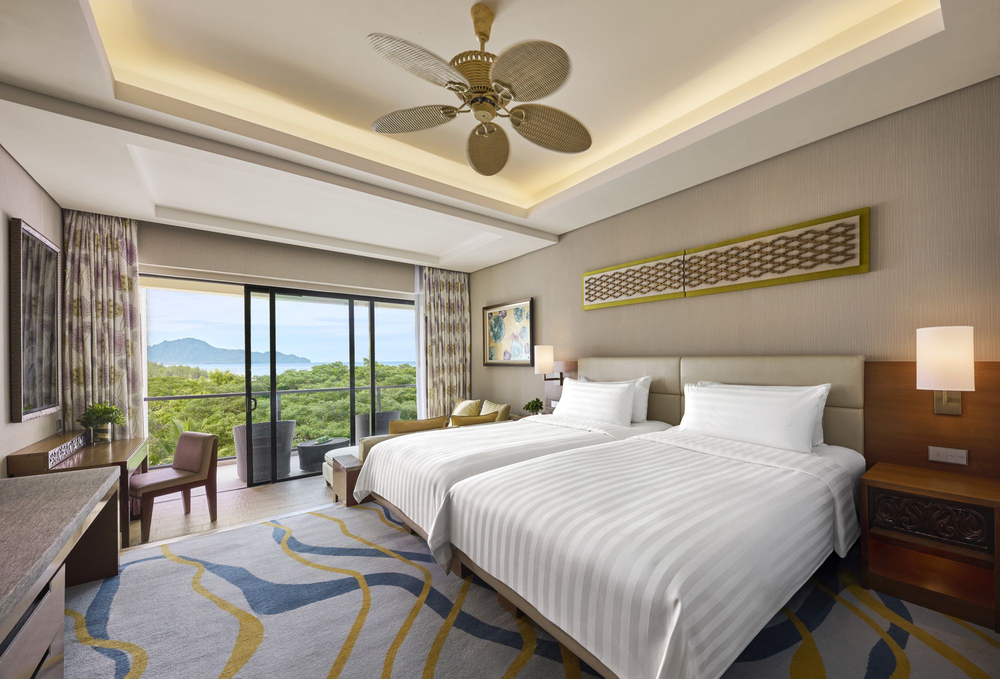 Shangri-La Rasa Ria à Kota Kinabalu: Deluxe Sea View / Garden Wing | Twin