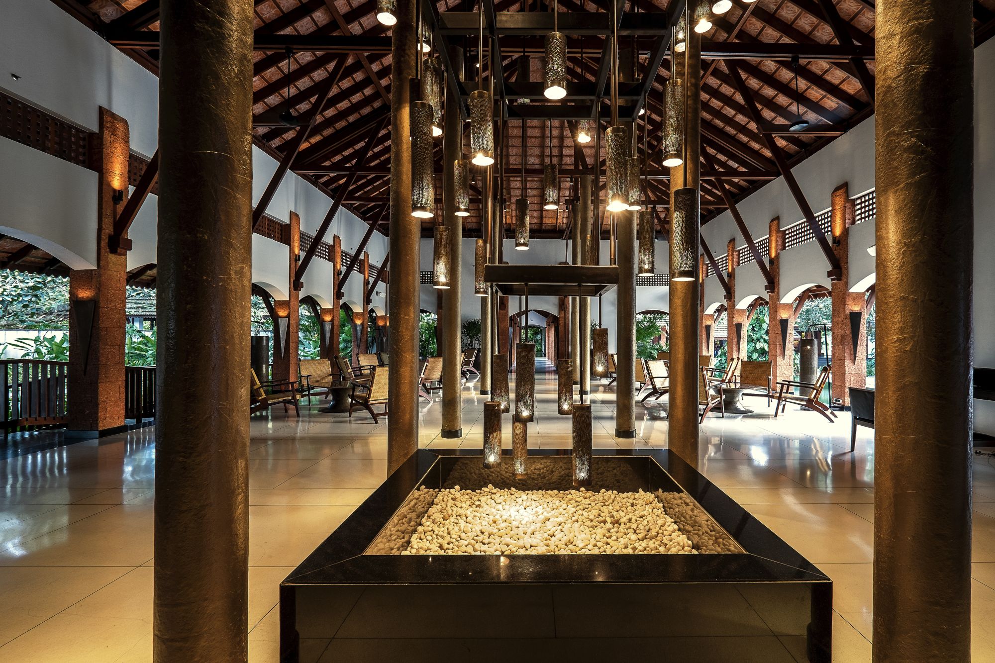 Alila Diwa Goa & The Diwa Club by Alila: Lobby with Chandelier