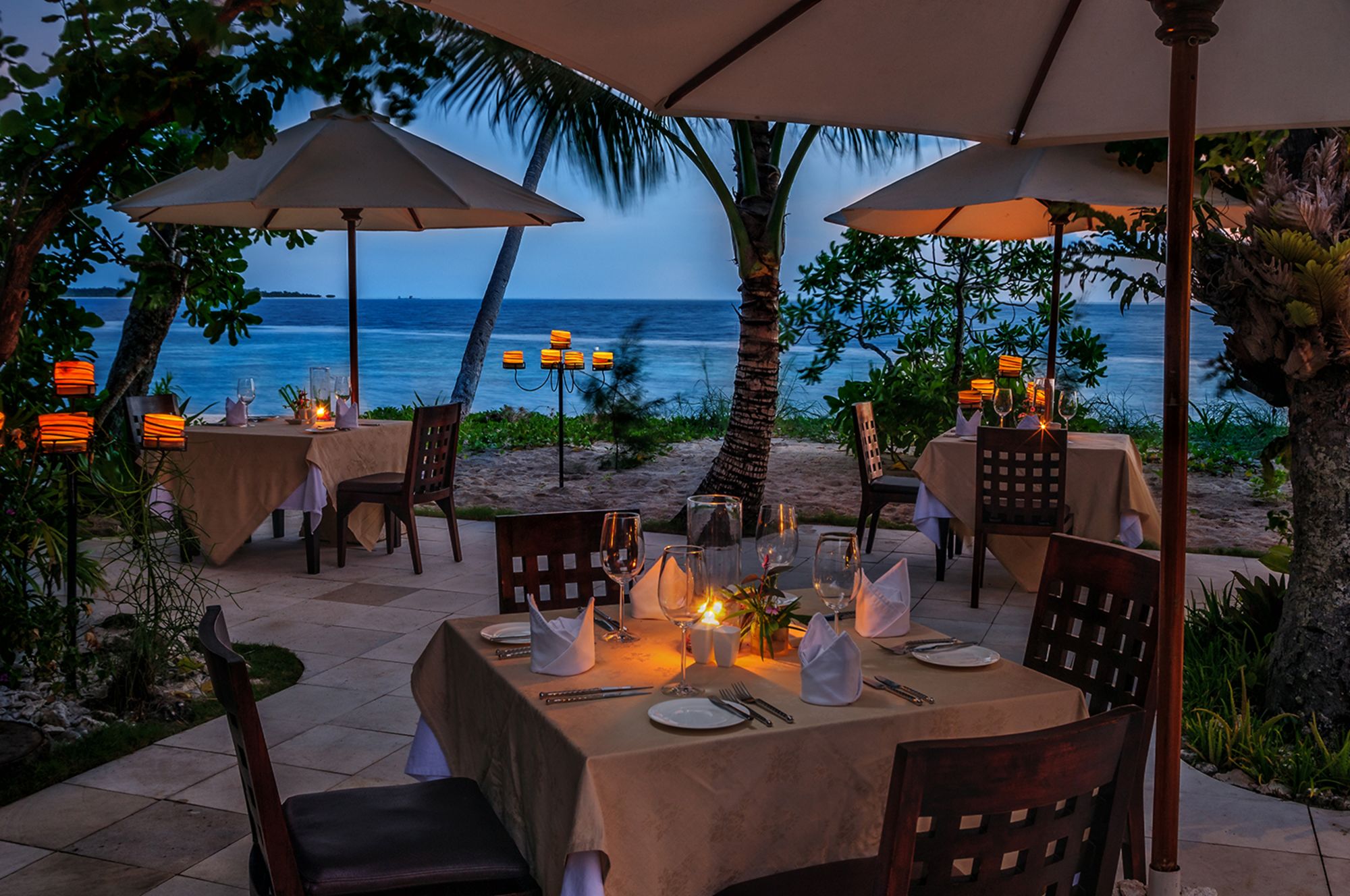 Wakatobi Dive Resort:  Dining on the patio