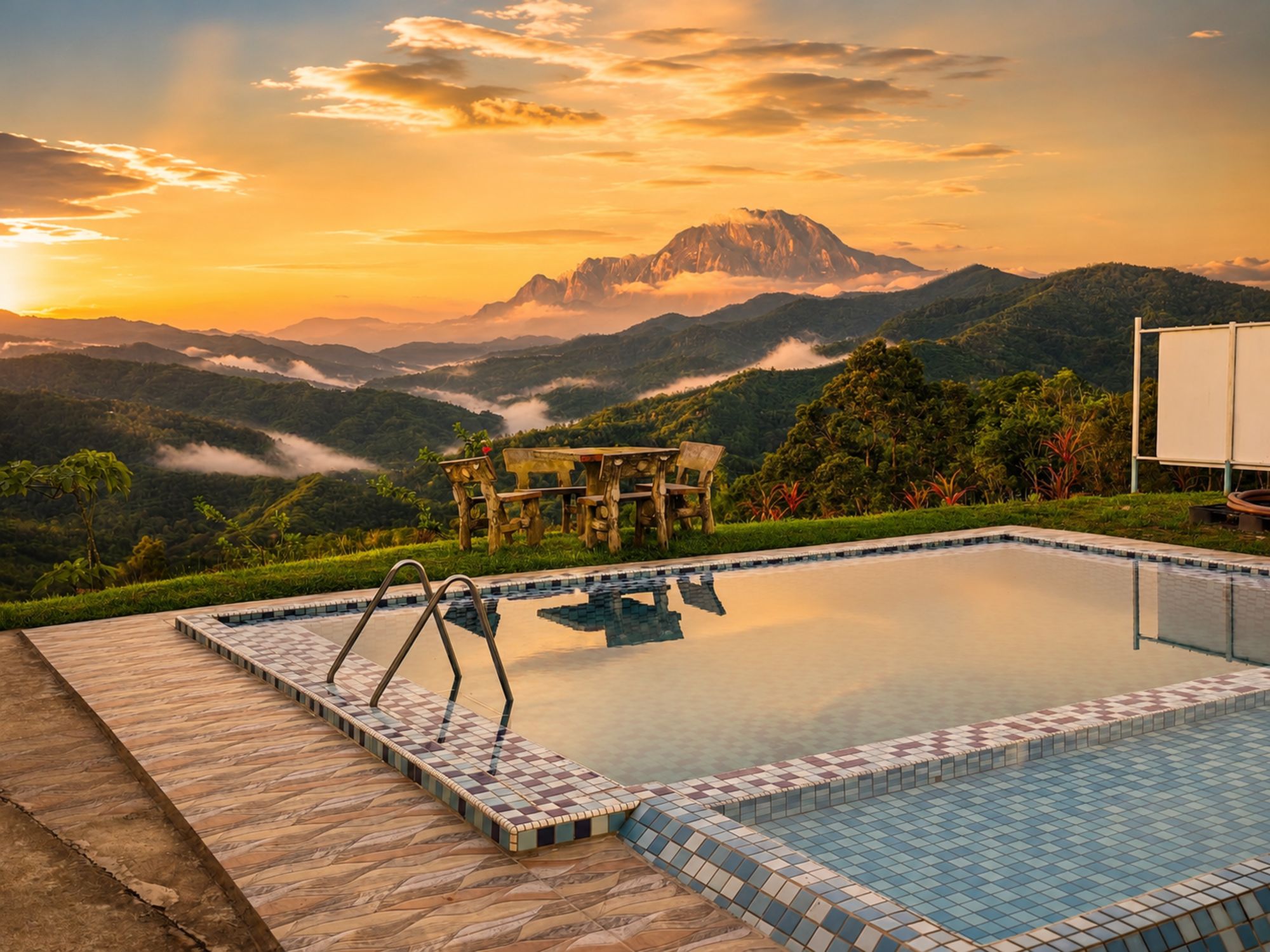 Ein Tag im Leben der Dusun - Uphill Dusun Experience ab Kota Kinabalu: pool: Living with the Tribe - Uphill Dusun Experience