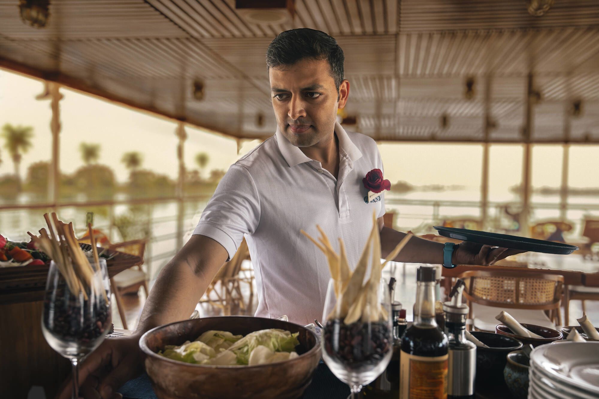 Keralas stille Wasserwelten ab Kochi: RV Kochi Pandaw | Al fresco dining