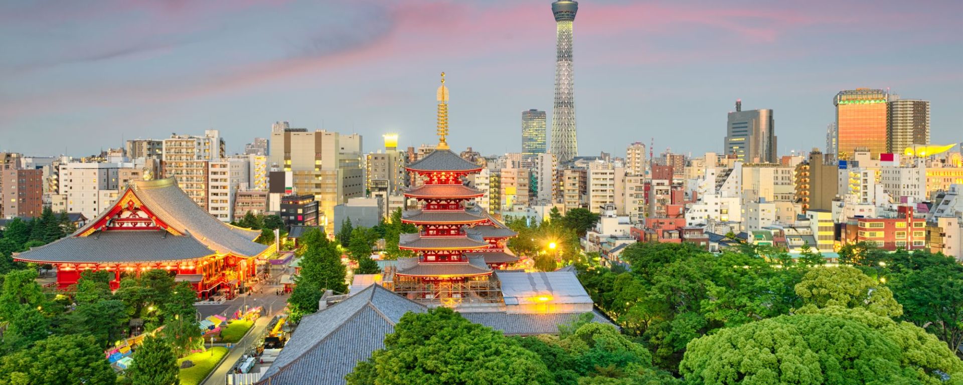 Gruppenreise «Zen» ab Kyoto: Tokyo skyline in Asakusa