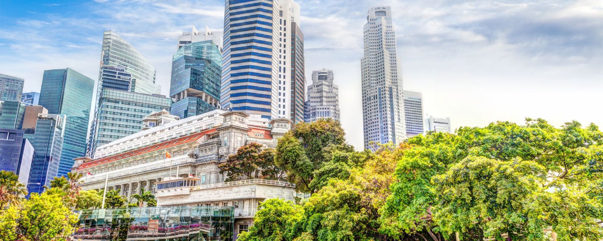 Singapore «The Local Way» in Singapur: Singapore Skyline at Fullerton