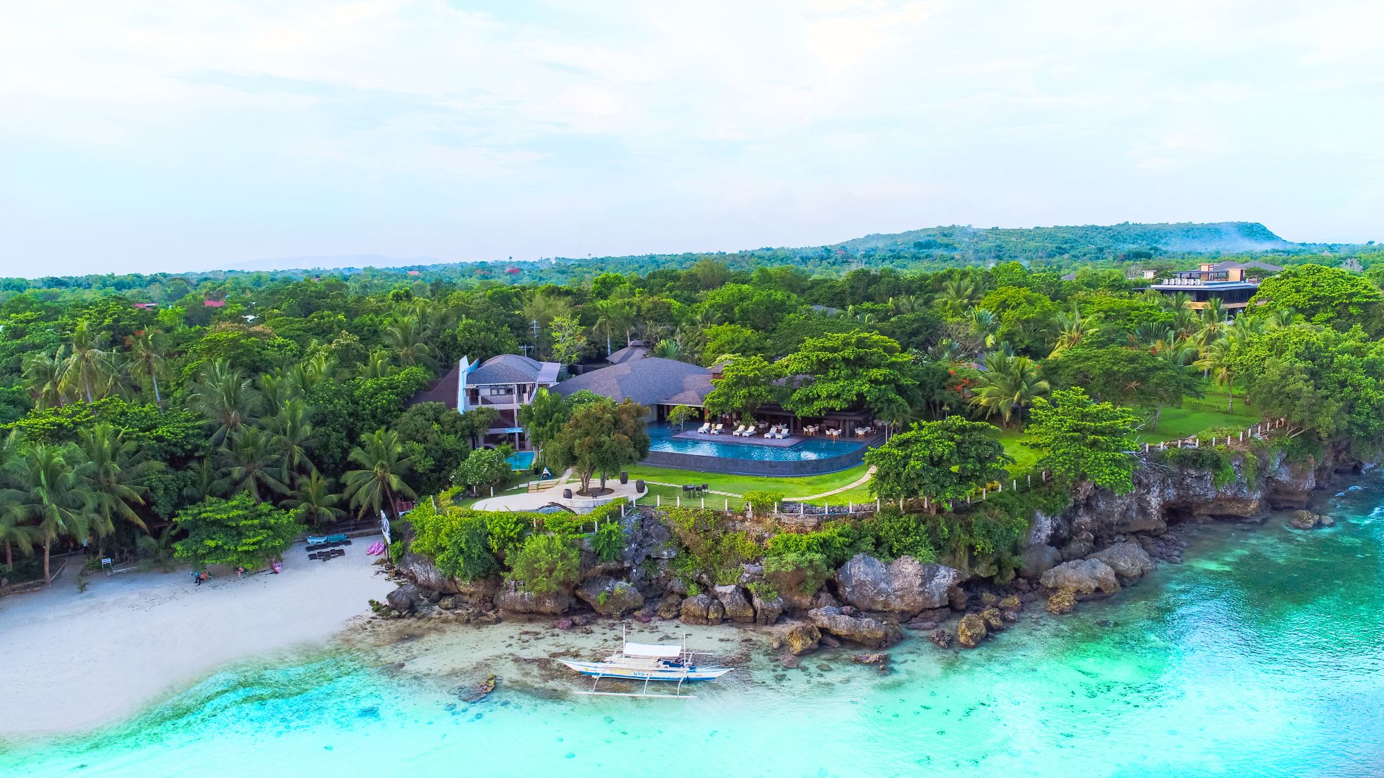 Amorita Resort in Bohol:  Cliffdeck from the air