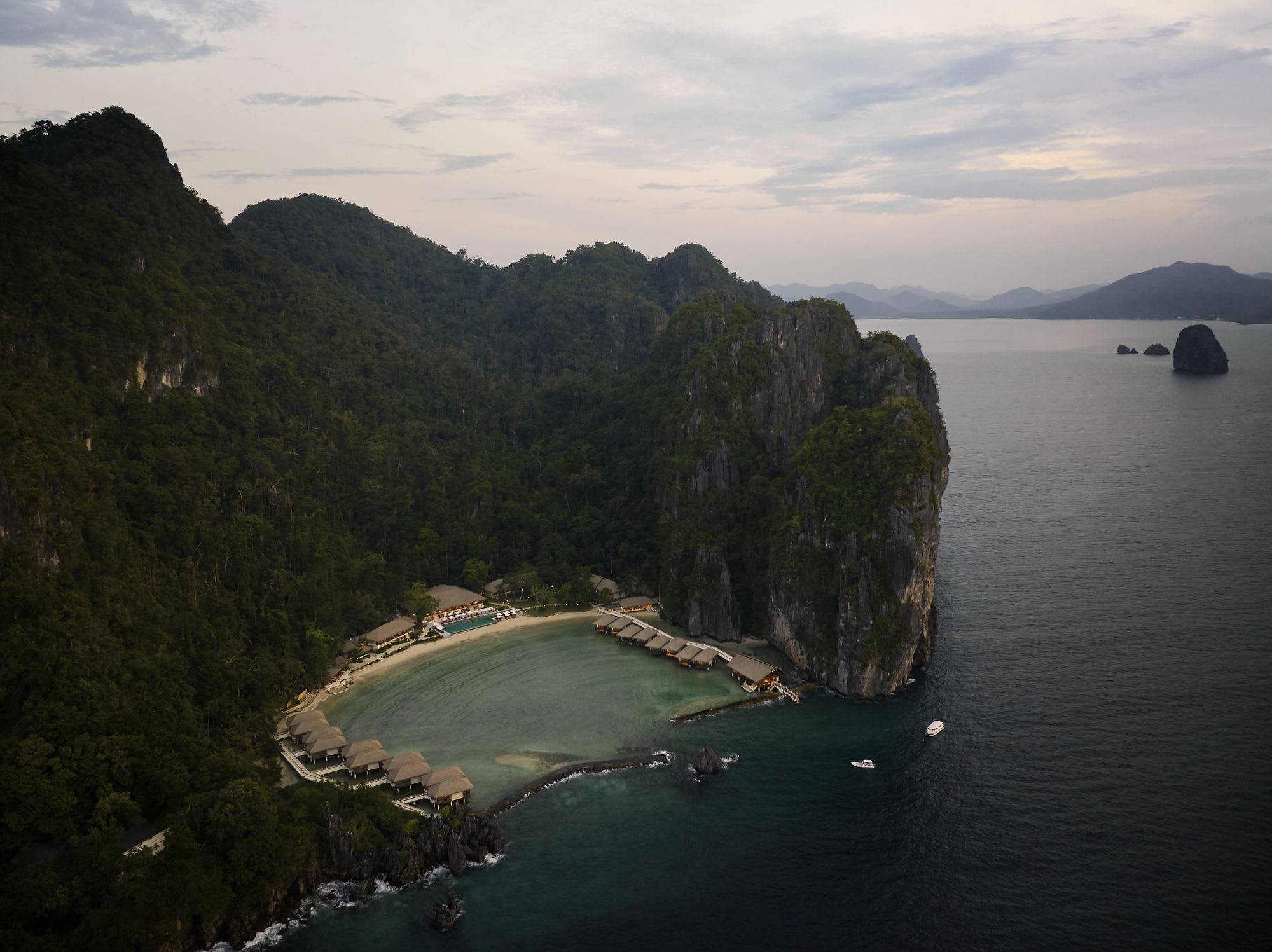 El Nido Resorts Lagen Island in Palawan:  Lagen Aerial Shot