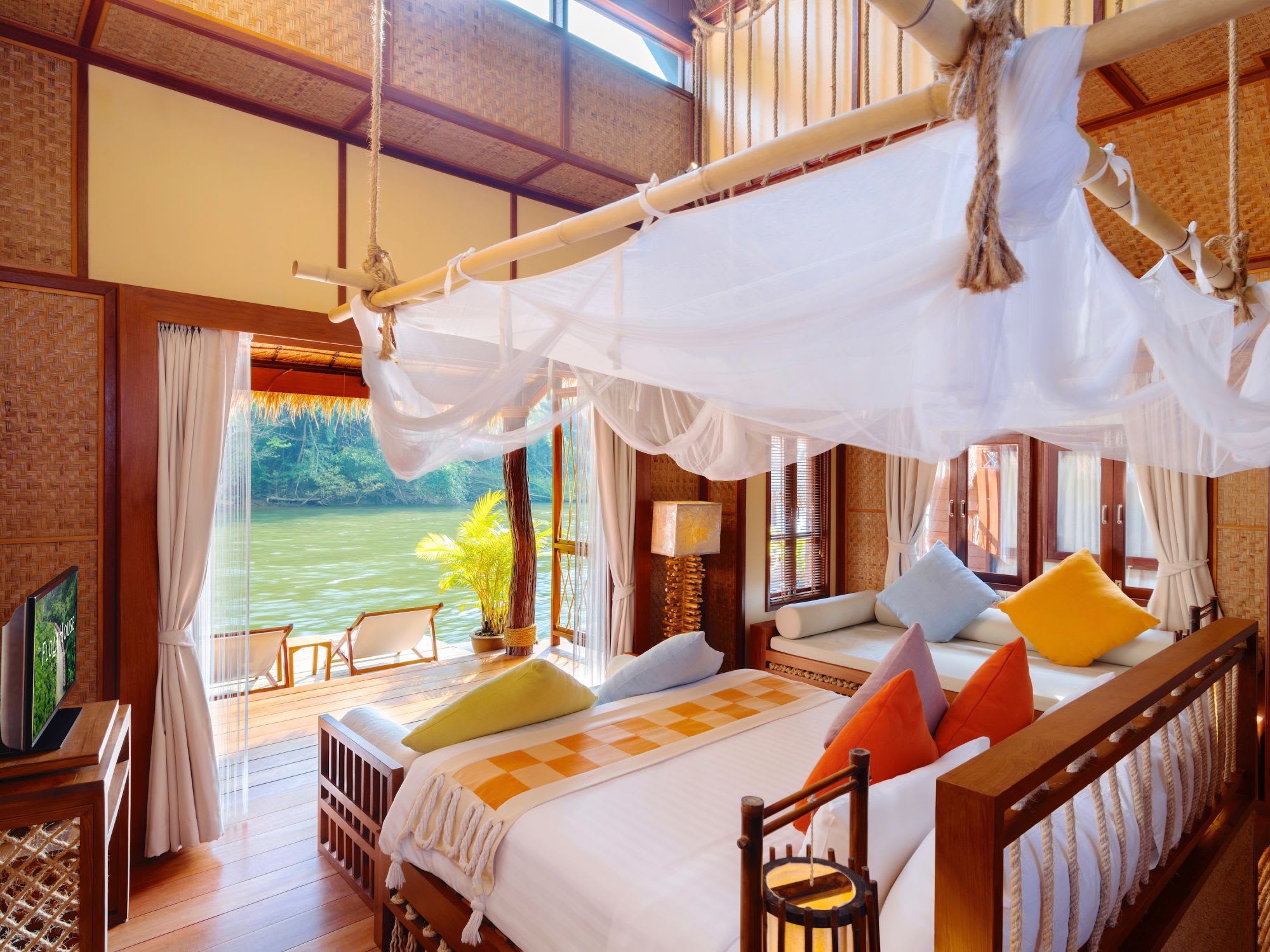 River Kwai Soft Adventure & Elefanten Erlebnis ab Bangkok: room: Floating Villa
