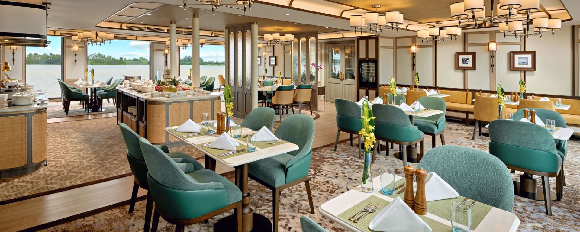 Mit der «Mekong Discovery» ins Mekong Delta ab Siem Reap: f&b: Restaurant