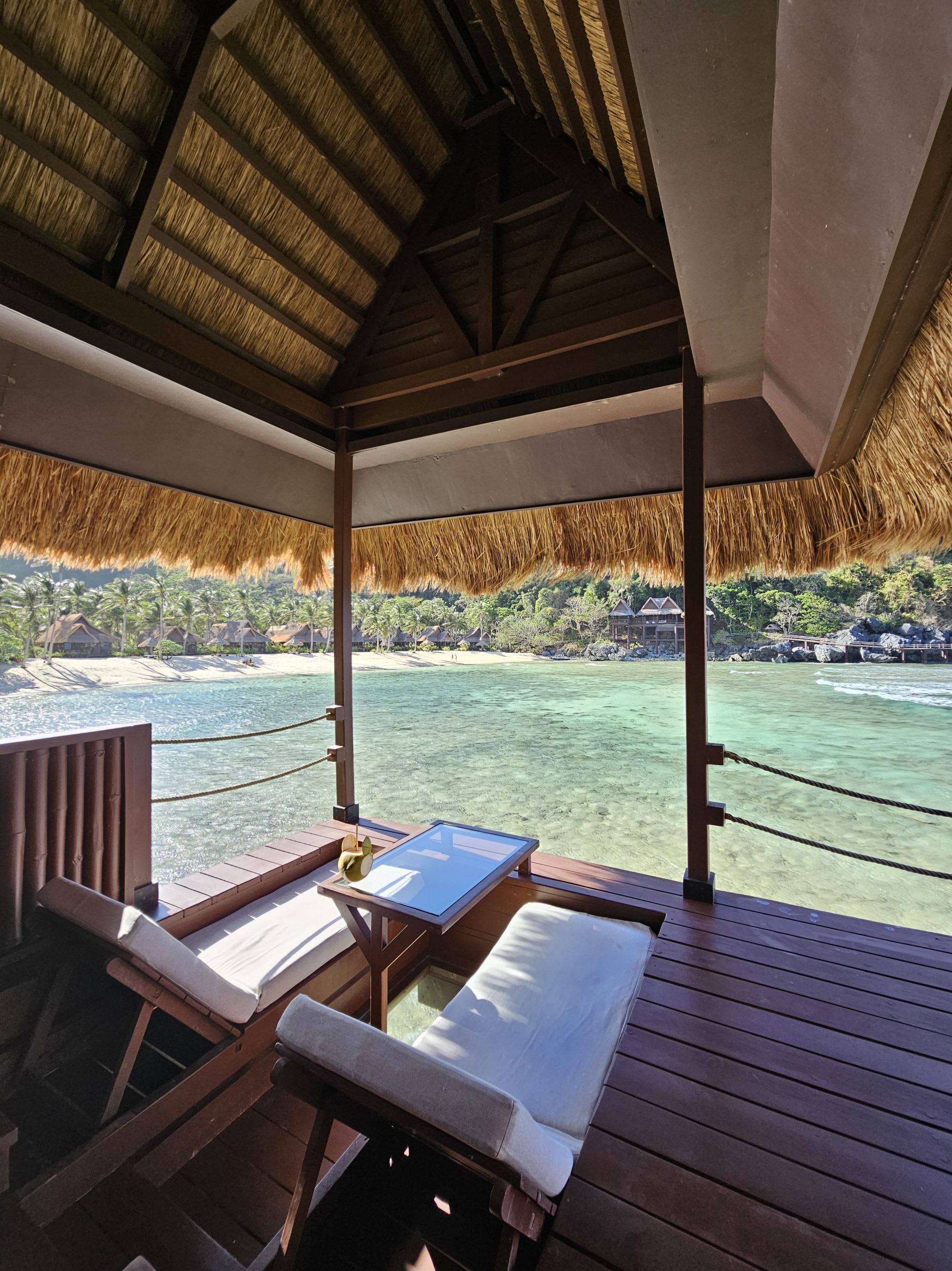 Cauayan Island Resort in Palawan: Water Villa | Veranda