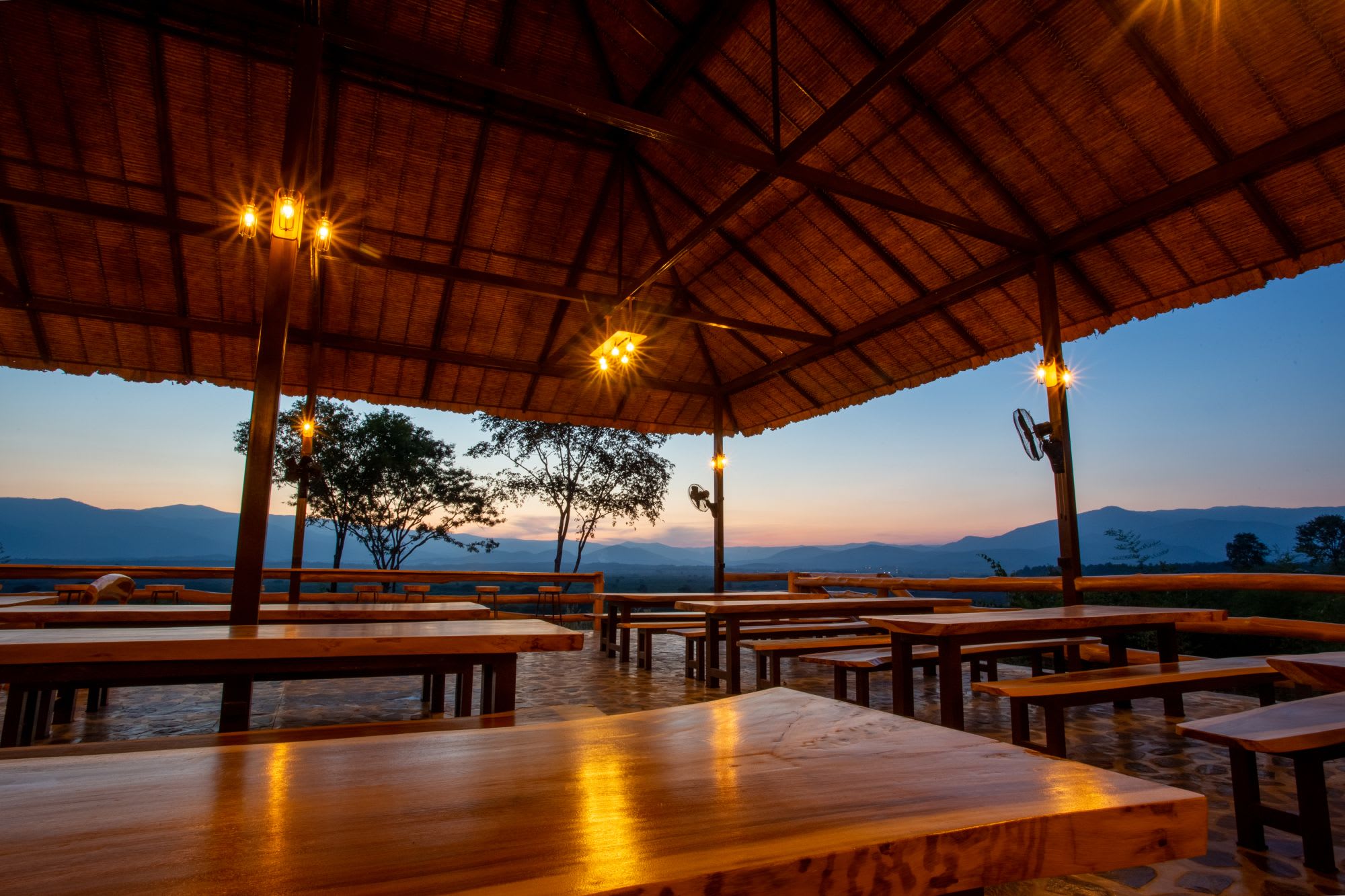 The Bush Camp Chiang Mai - 3 Tage: f&b: View from Restaurant