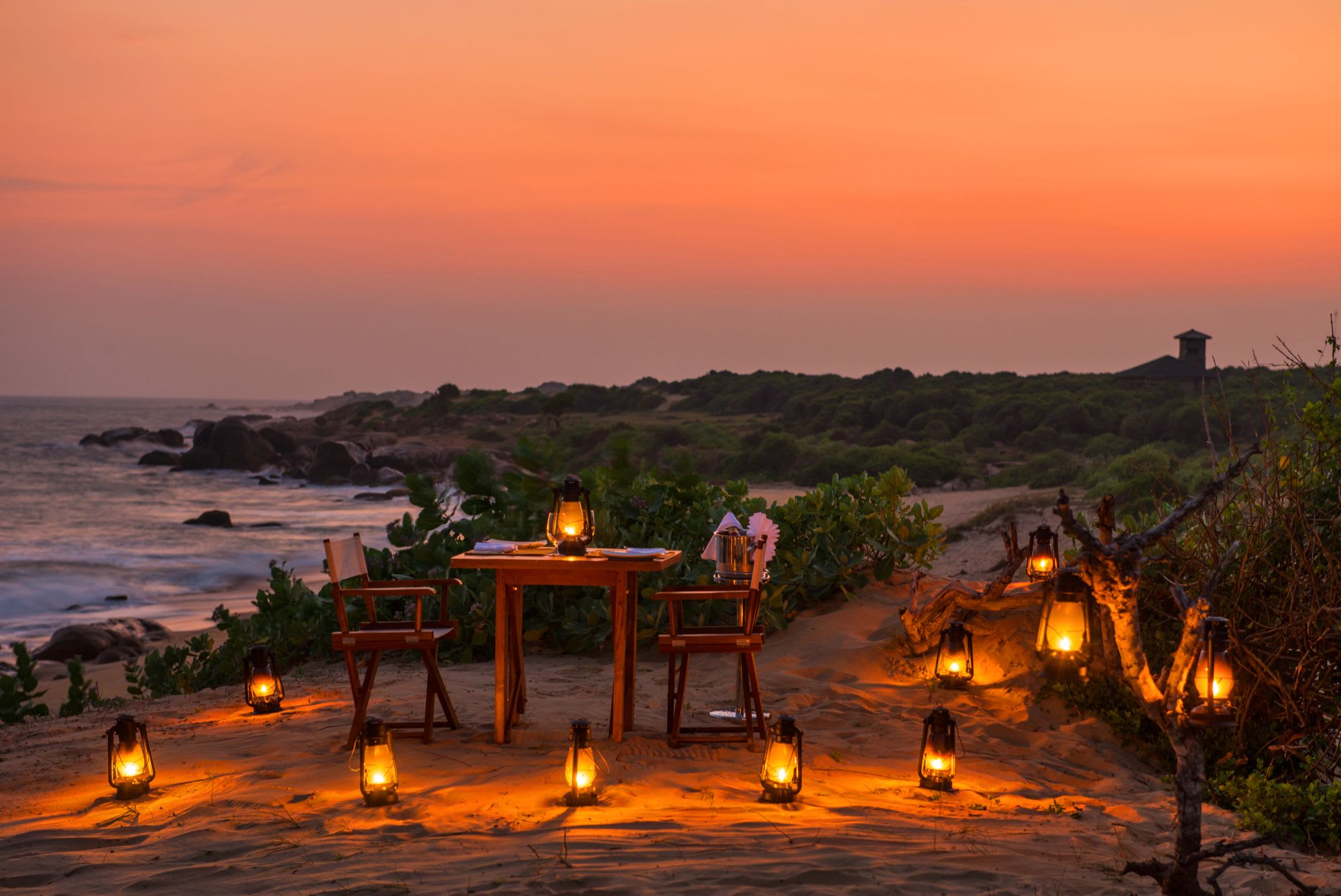 Uga Chena Huts - Safari dans le parc national de Yala - 2 jours de Colombo: opinion: Evening mood