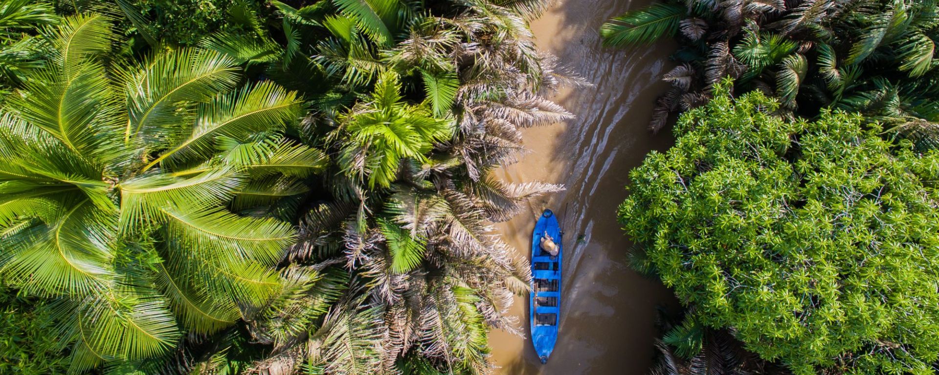 Faszinierendes Mekong Delta - ab Saigon bis Phnom Penh: Mekong delta landscape from above 