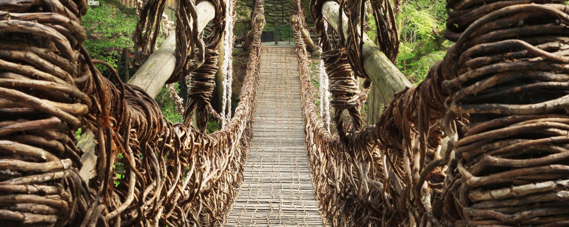 Circuits en voiture de location «Shikoku magique» de Osaka: Amazing Iya Valley Vine Bridge