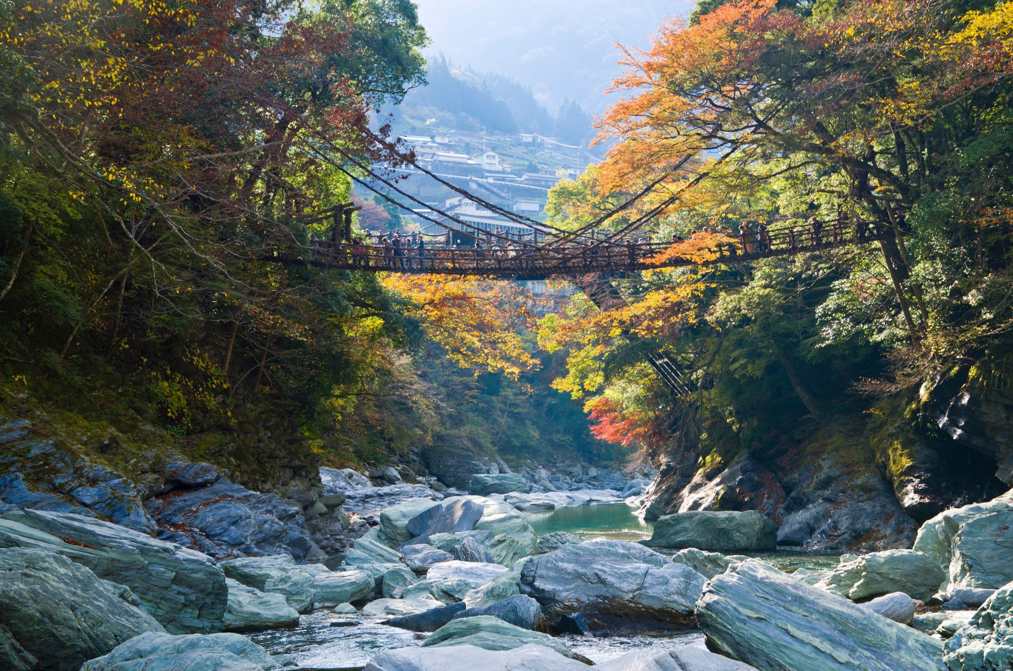 Circuits en voiture de location «Shikoku magique» de Osaka: Iya valley and Kazurabashi Vine Bridge