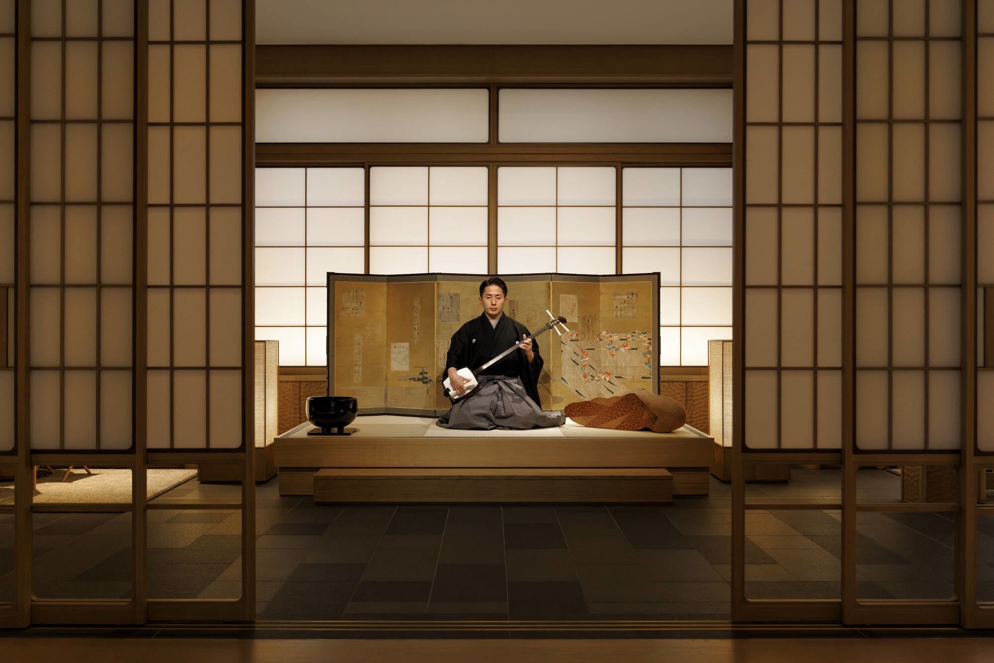 Capella Kyoto:  Shamisen performance at Capella Kyoto