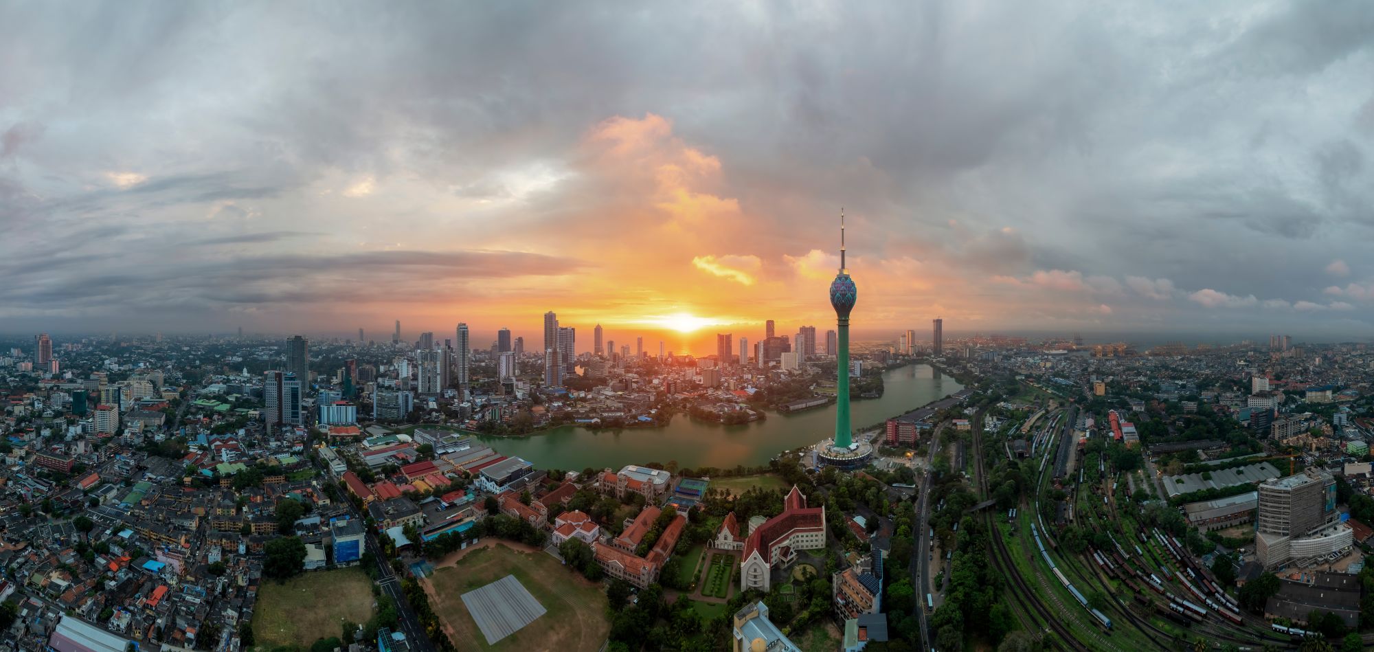 Tour à vélo «Colombo de nuit»: Sunset in Colombo