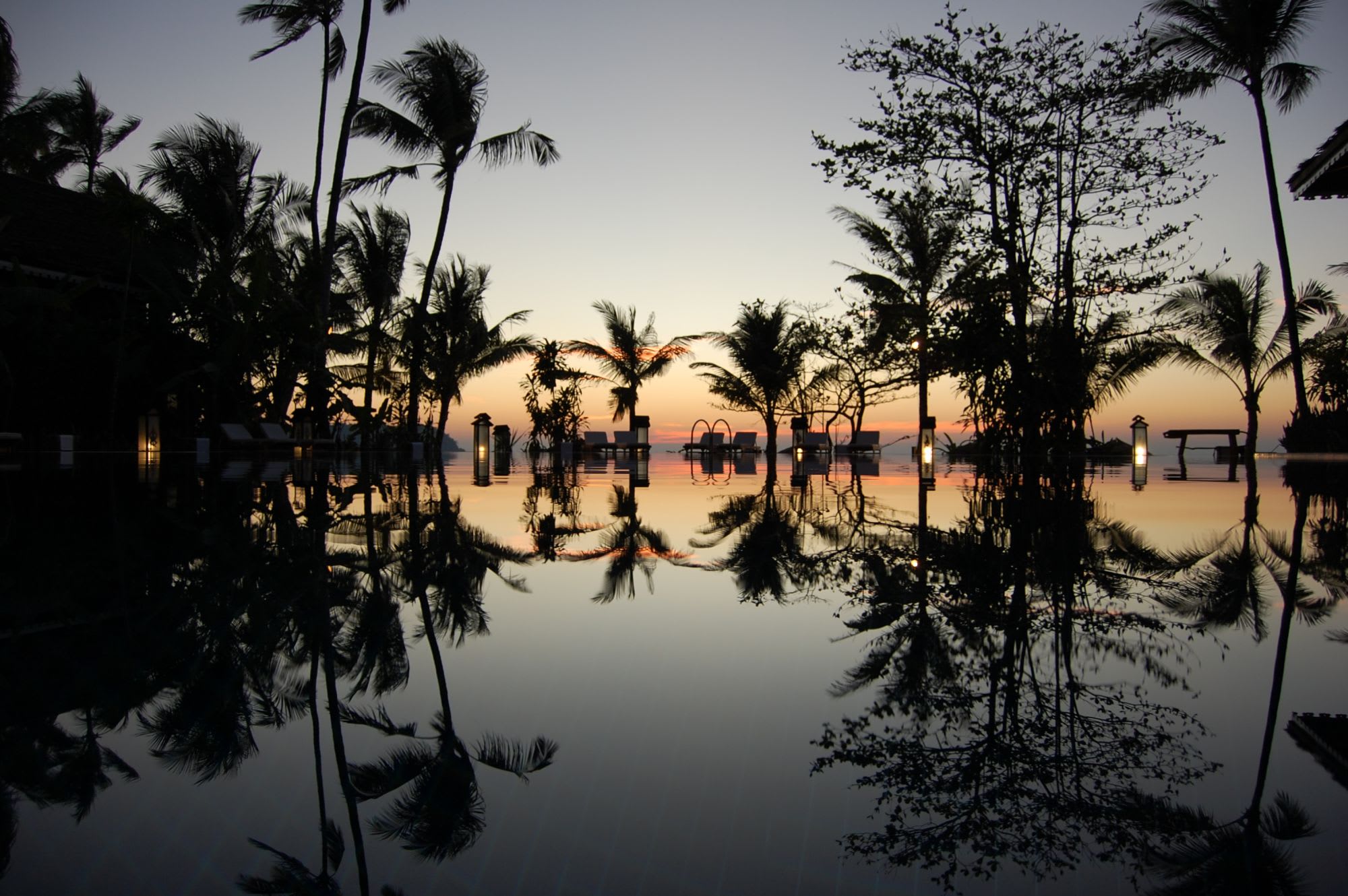 Sandoway Resort à Ngapali: Pool at night
