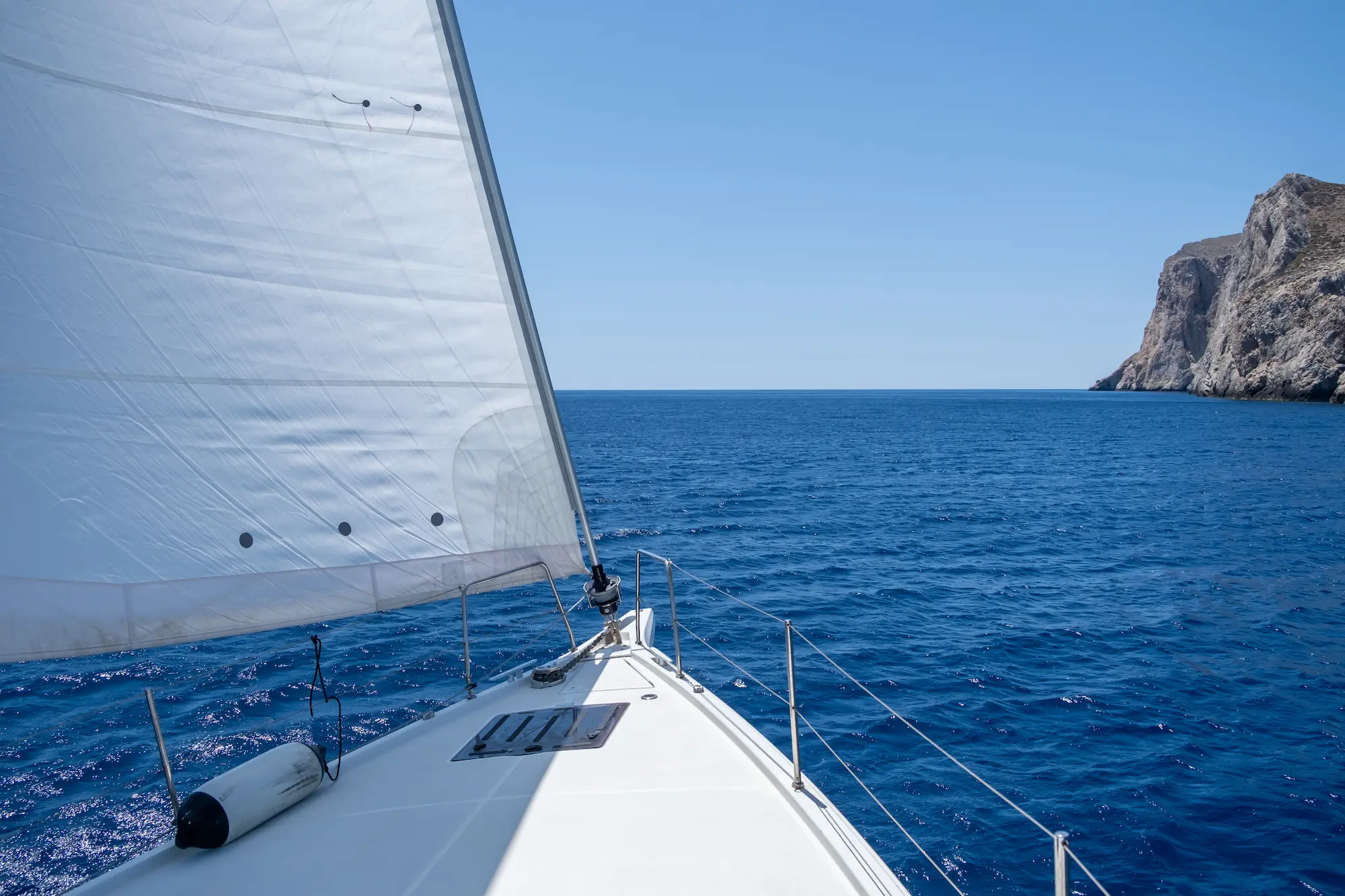 Mediterranean sailing during Competent Crew course