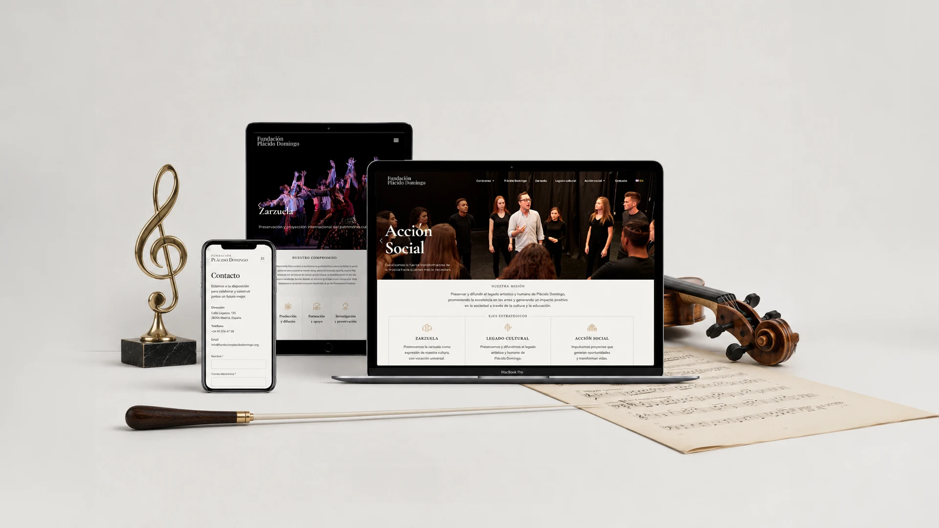 Diseño y desarrollo de la web institucional de la Fundación Plácido Domingo