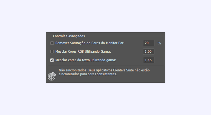 Controles avançados de configurações de cor no photoshop
