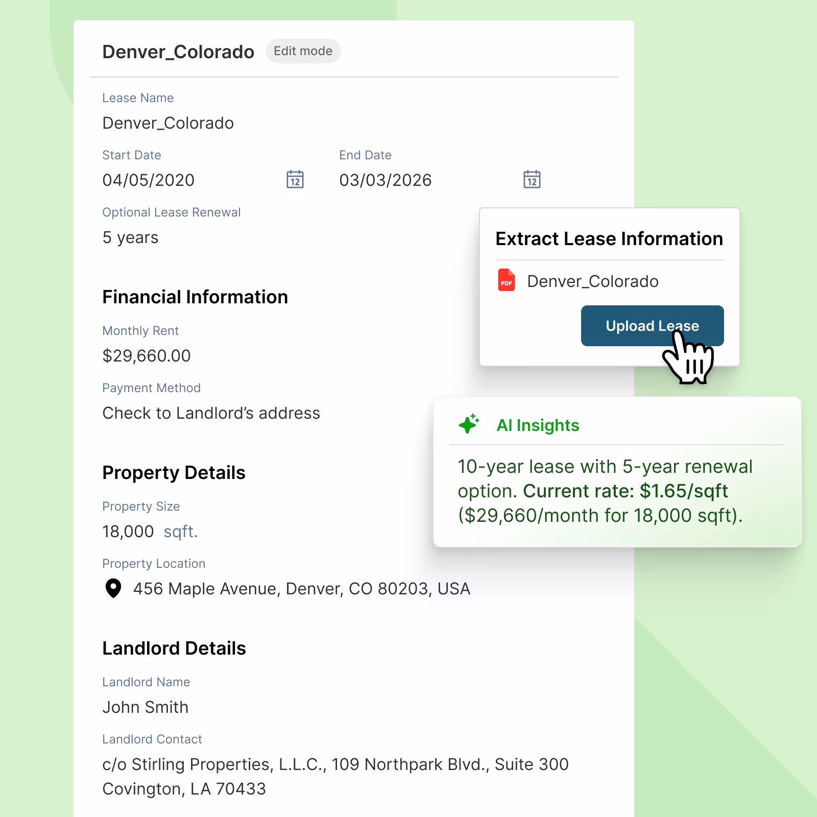 Extract important information from 90+ page leases