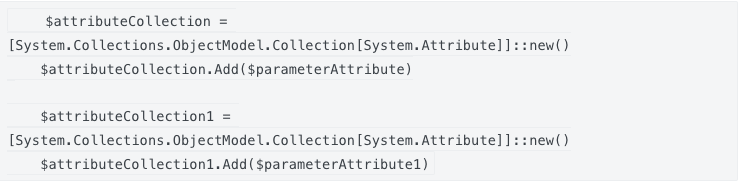 Code with attribute collection