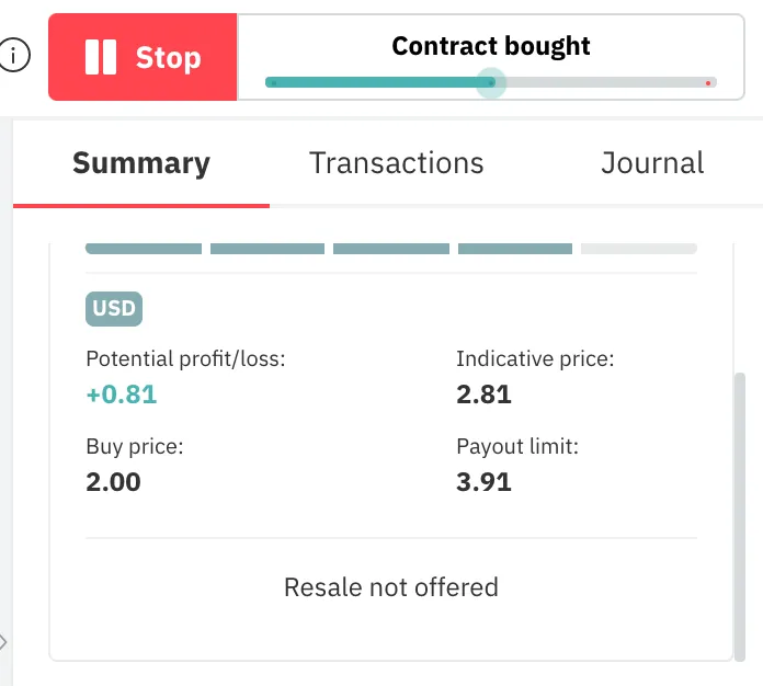 Resale Not Offered on D Bot – Deriv's Trading Bot
