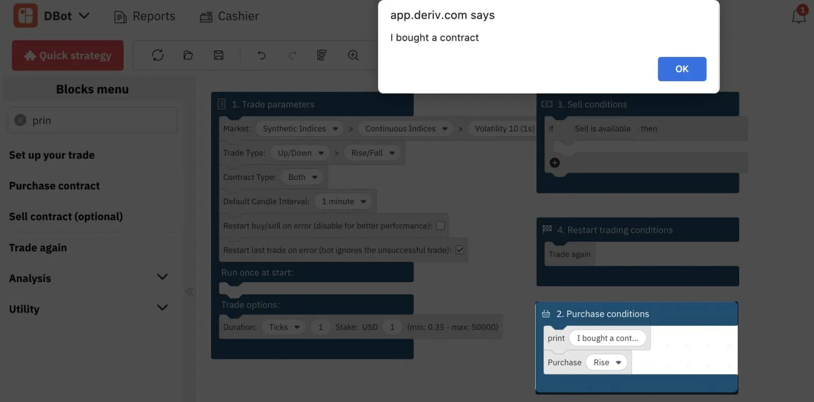 6.1. An Example Notification on D Bot with The Notify Block