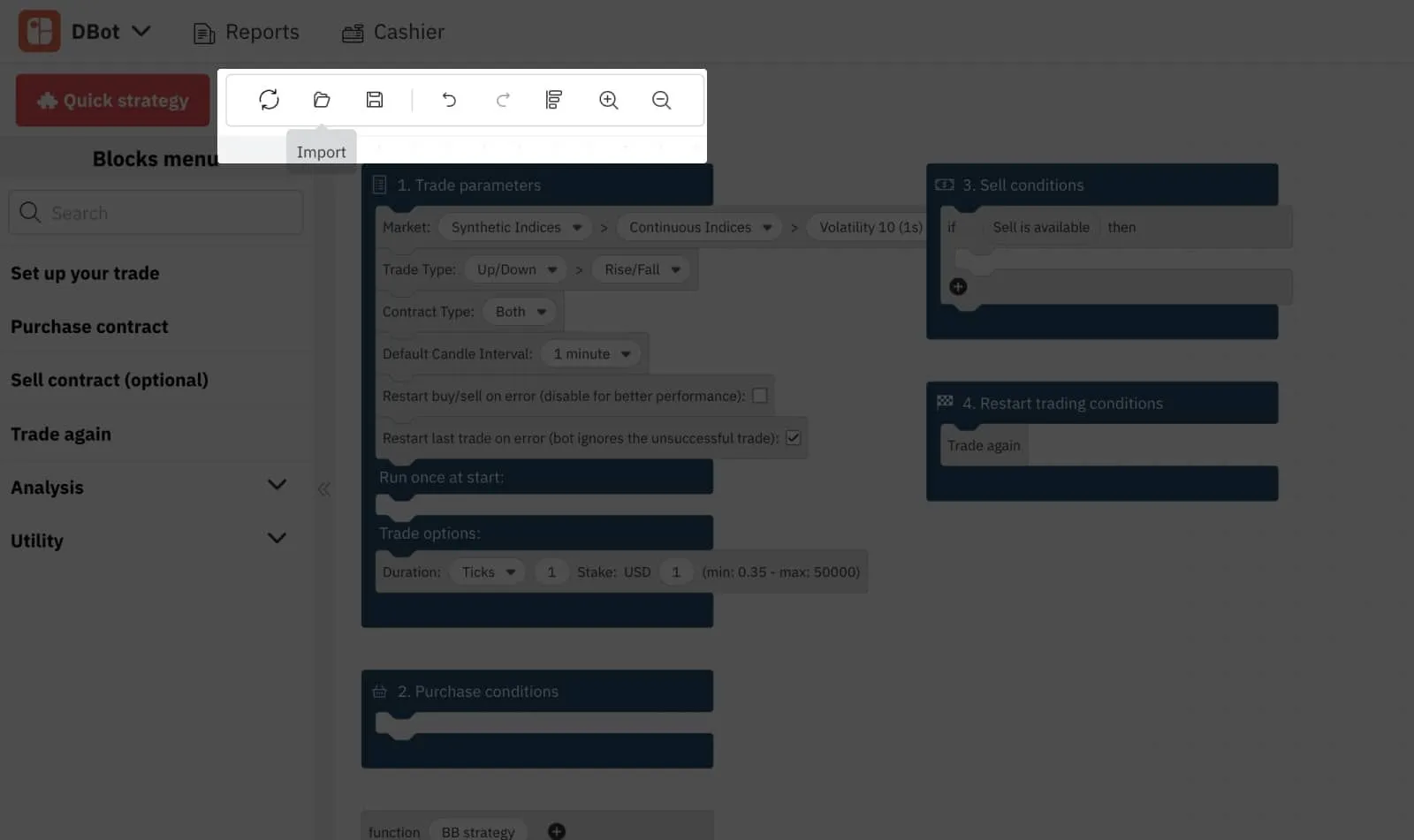 6.7. Save Your Strategy on D Bot – Deriv's Trading Bot