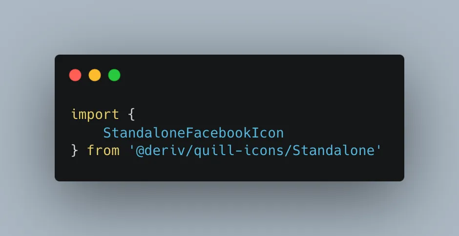 Code for adding the Facebook icon on Quill