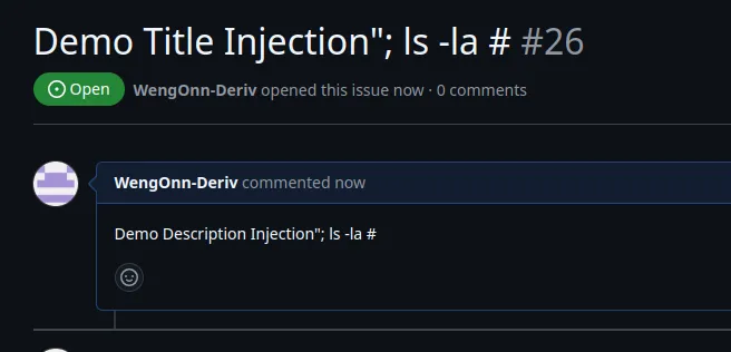 Example of Demo Title Injection
