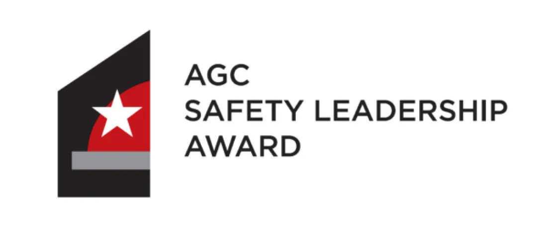 The agc safety leader award logo.