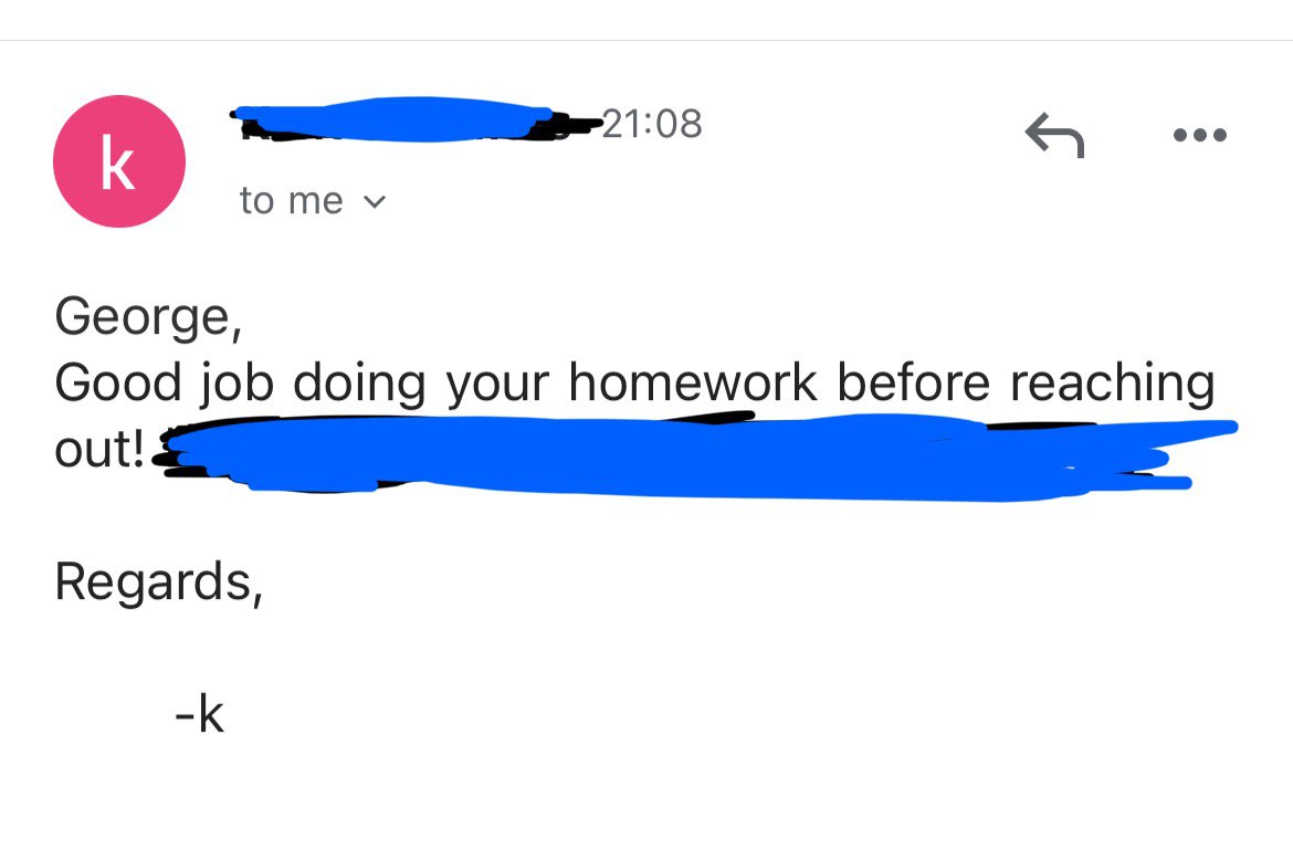 Personalised reply