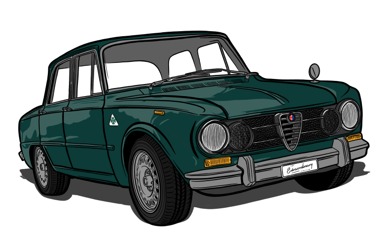 Illustration classic Alfa Romeo car