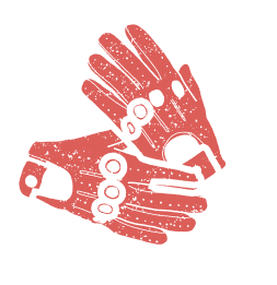 Illustration of leather driving gloves